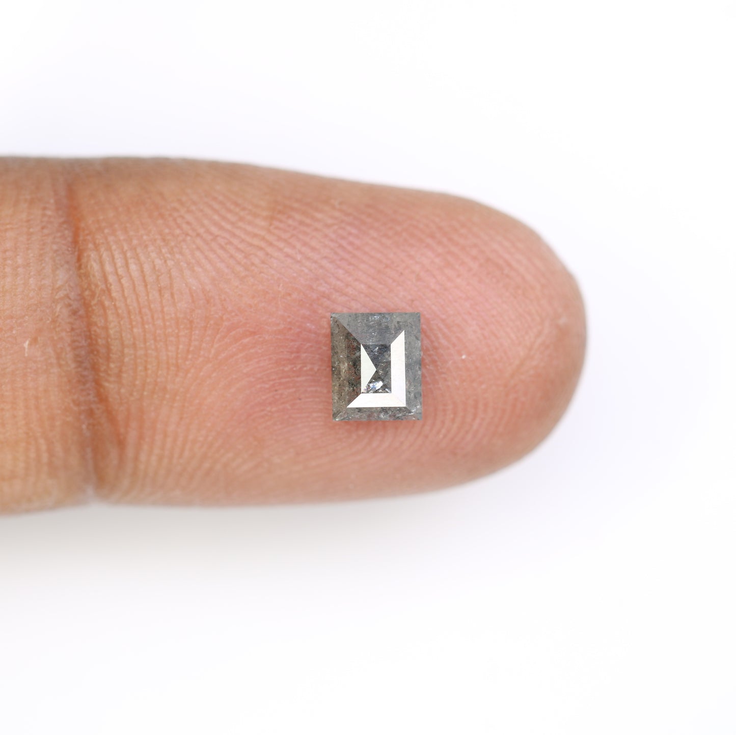 0.77 CT Natural Salt And Pepper Geometric Shape Diamond For Engagement Ring - JayKrishna Diamond