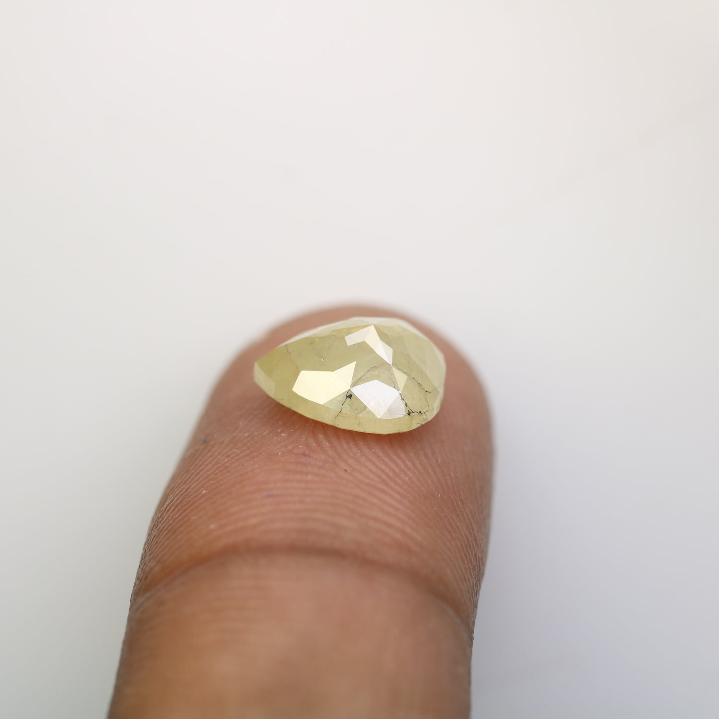 3.11 Carat Pear Shape Light Green Natural Loose Diamond For Wedding Ring - JayKrishna Diamond