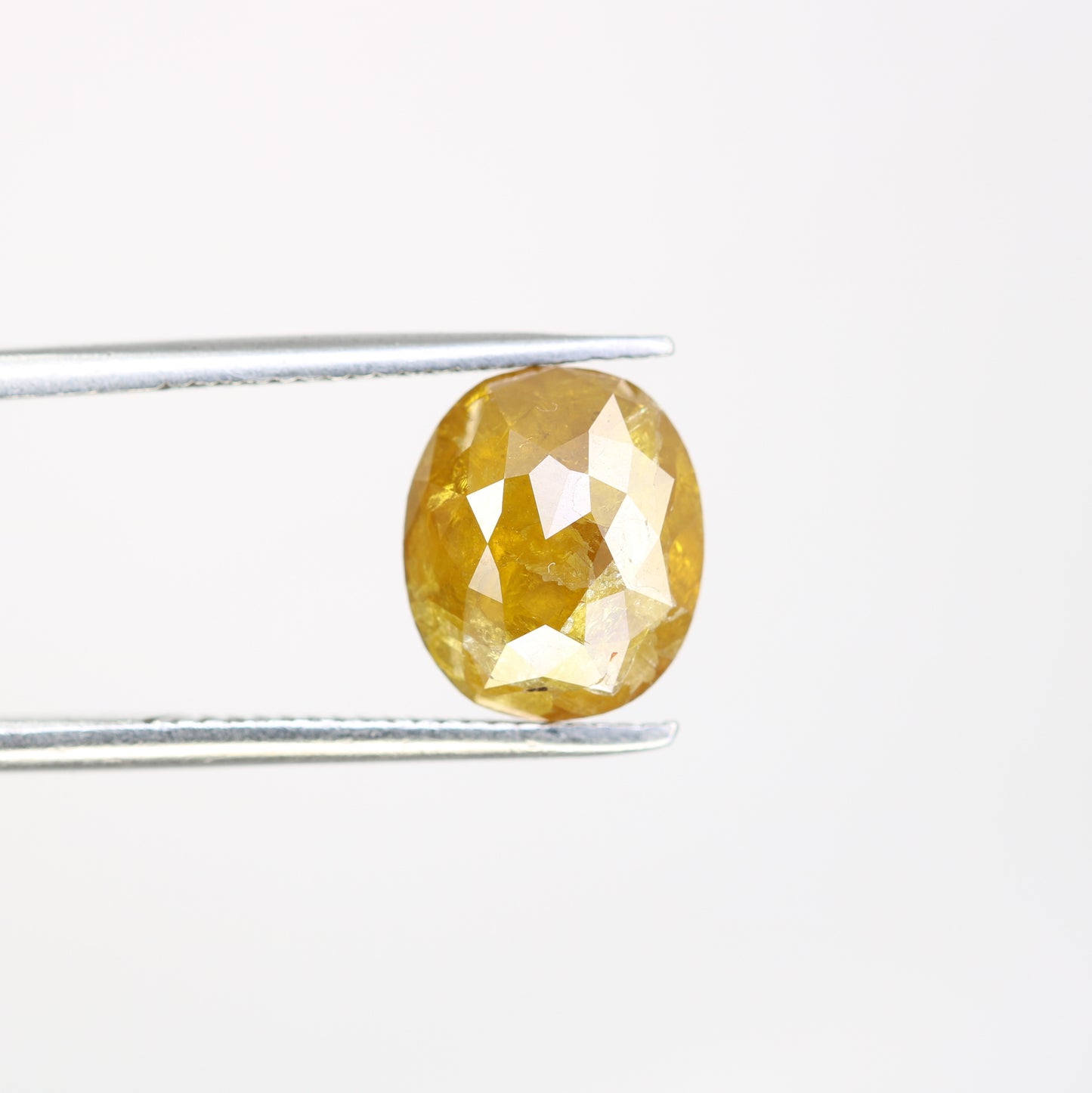 3.07 Carat Oval Shape Loose Natural Rustic Yellow Color Diamond - JayKrishna Diamond