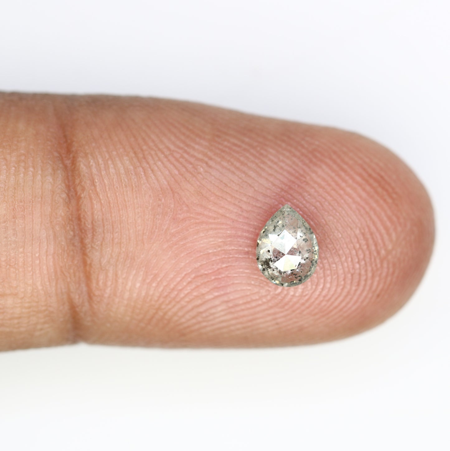 0.46 CT Natural Pear Shape 5.90 MM Salt And Pepper Diamond | Loose Diamond for Engagement Ring - JayKrishna Diamond