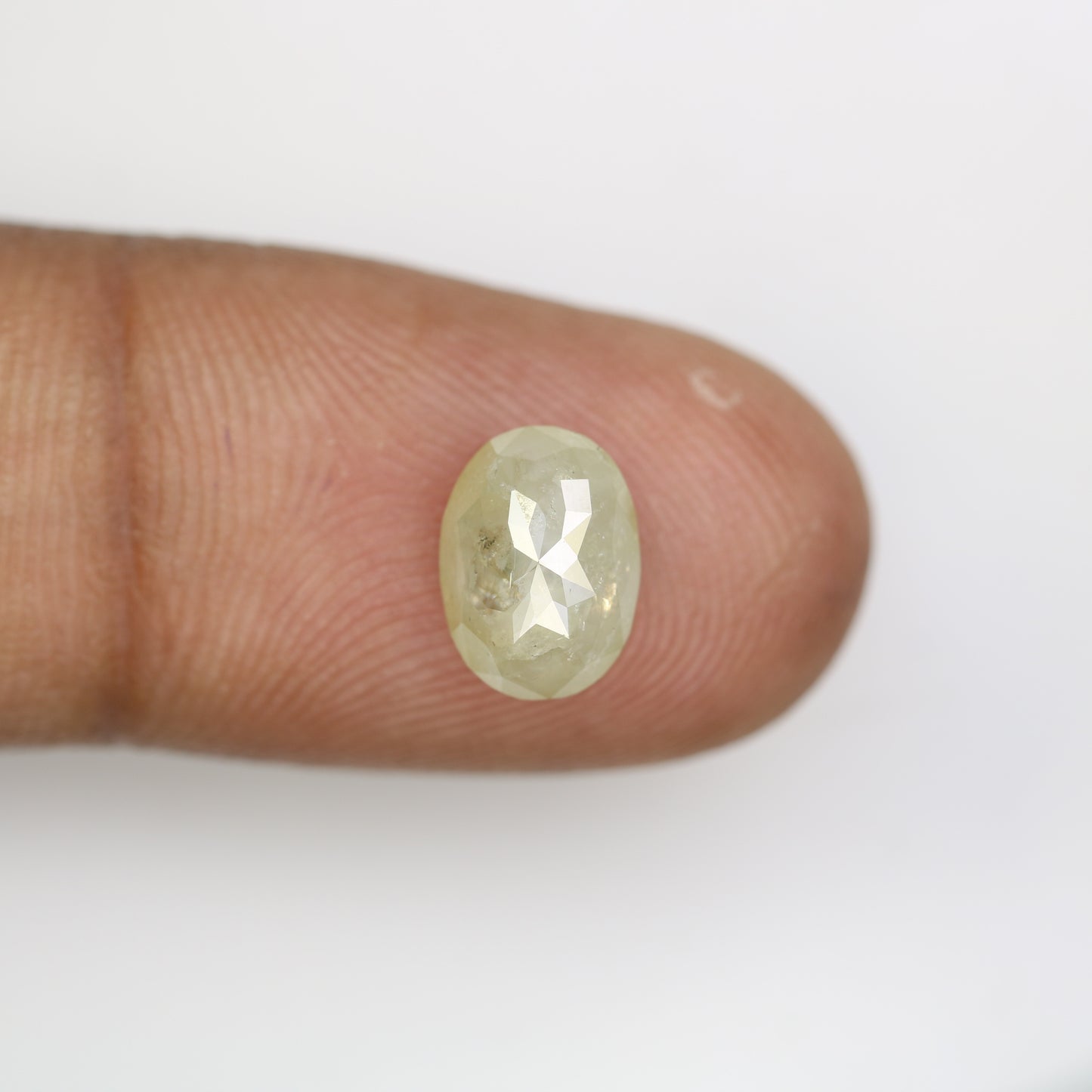 3.18 Carat Oval Shape Rustic Grey Natural Diamond For Wedding Ring - JayKrishna Diamond