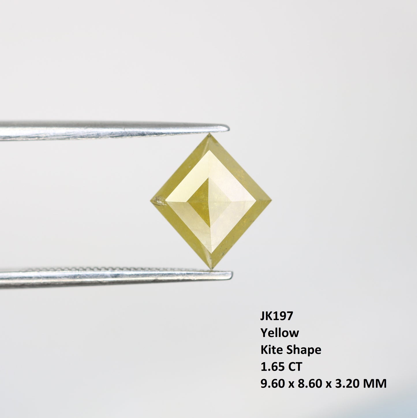 1.65 Carat Loose Kite Shape Natural Yellow Rustic Diamond For Engagement Ring - JayKrishna Diamond