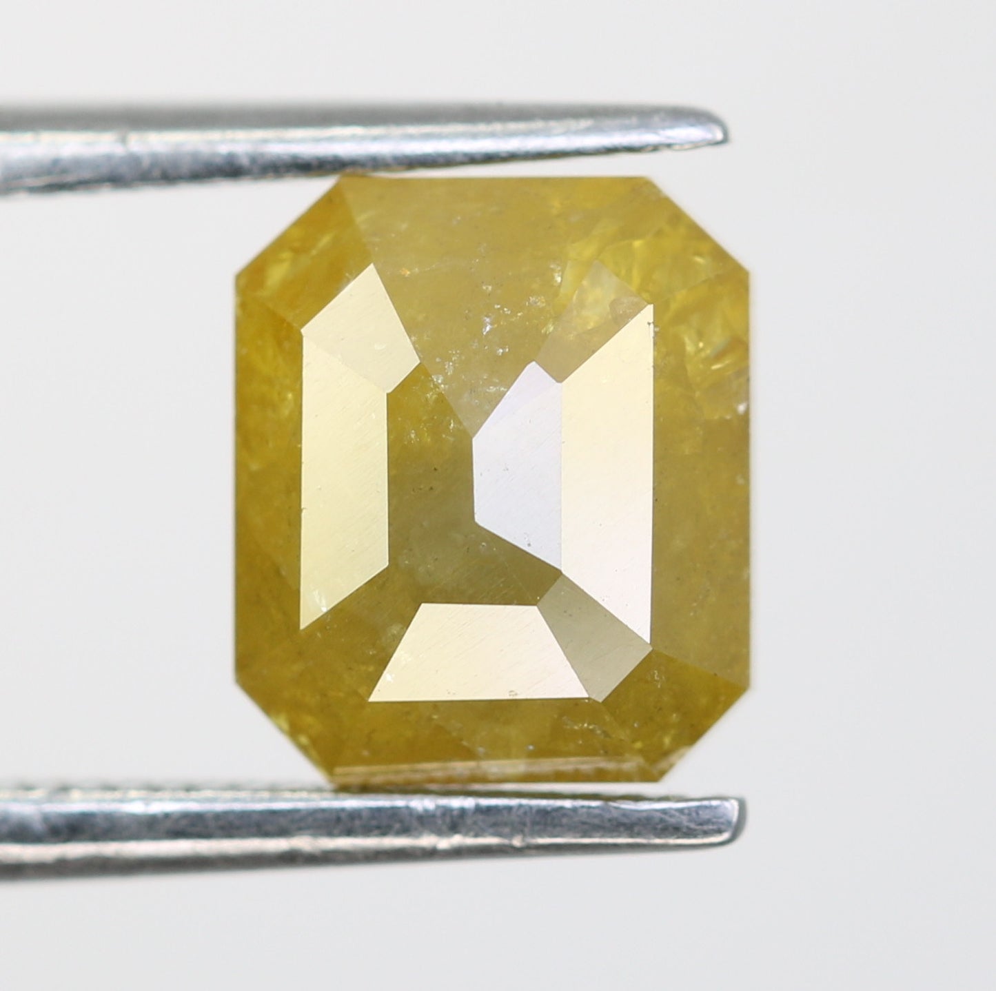 Emerald Shaped Diamond Ring 2.21 Carat Natural Loose Yellow Diamond - JayKrishna Diamond