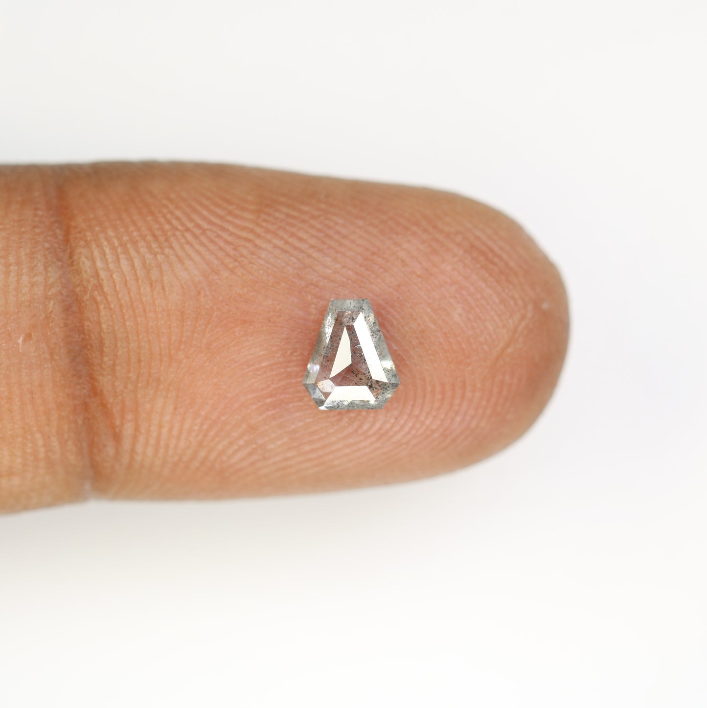 0.53 CT Geometric Shape Salt And Pepper Loose Diamond For Engagement Ring - JayKrishna Diamond