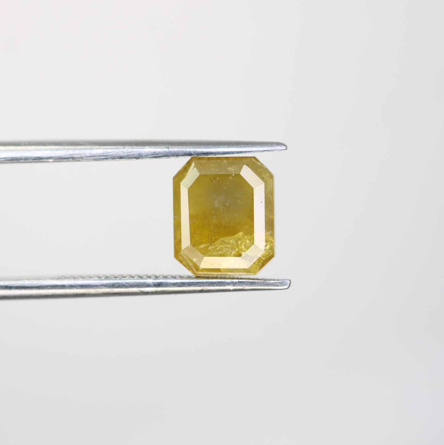 Emerald Shaped Diamond Ring 2.21 Carat Natural Loose Yellow Diamond - JayKrishna Diamond