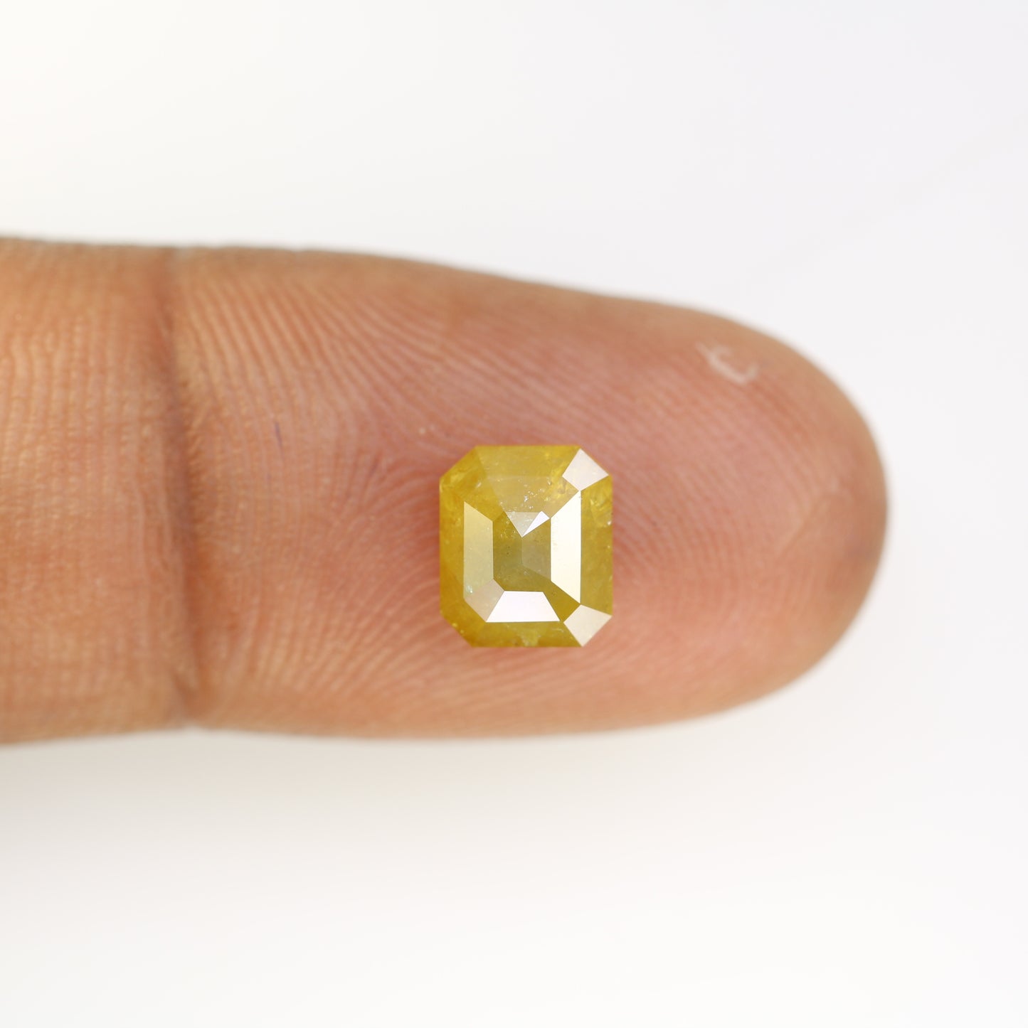 Emerald Shaped Diamond Ring 2.21 Carat Natural Loose Yellow Diamond - JayKrishna Diamond