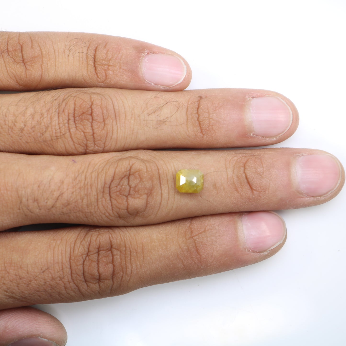 Emerald Shaped Diamond Ring 2.21 Carat Natural Loose Yellow Diamond - JayKrishna Diamond