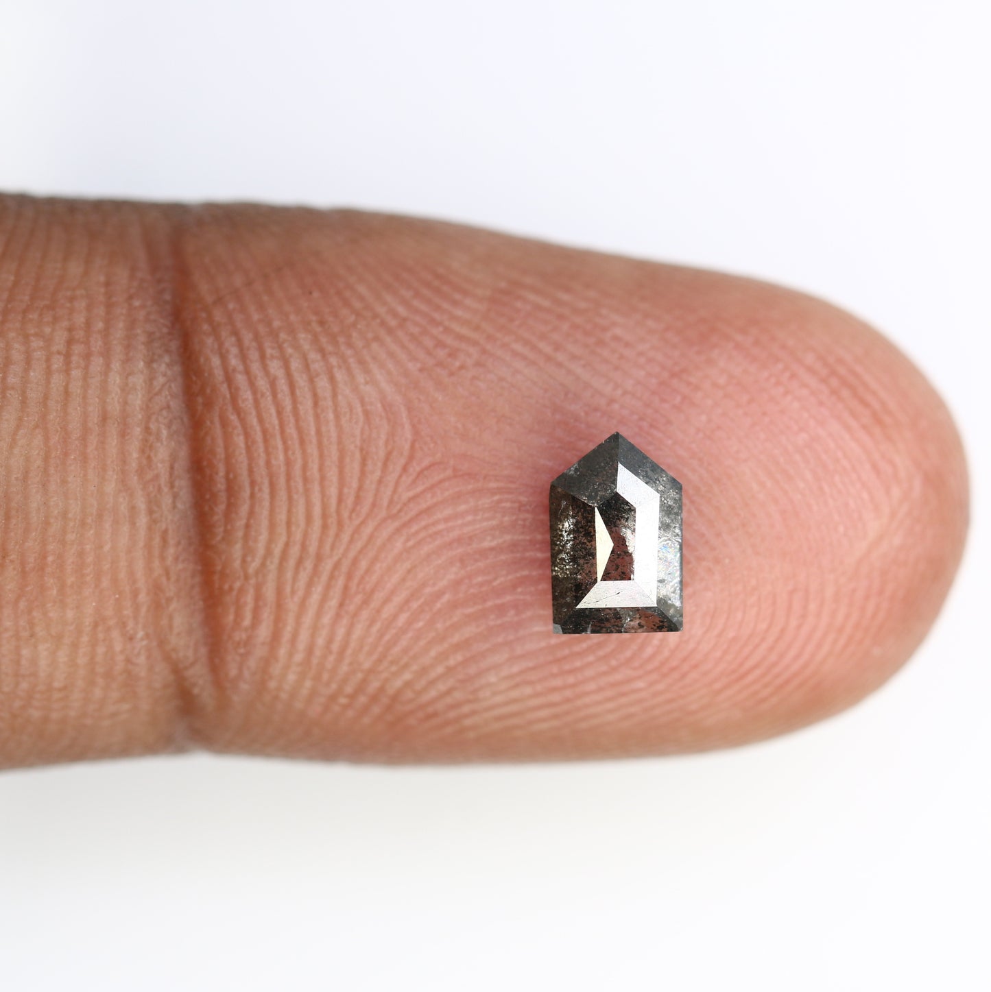 0.79 CT Salt And Pepper Bullet Shape Diamond For Engagement Ring - JayKrishna Diamond