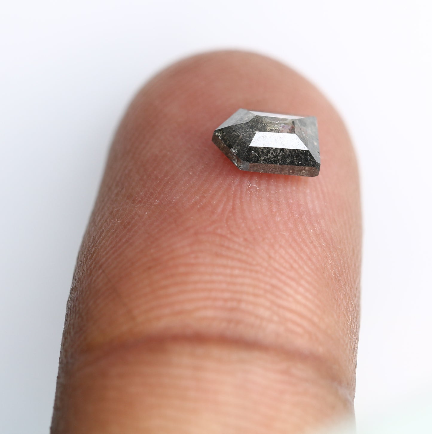 0.79 CT Salt And Pepper Bullet Shape Diamond For Engagement Ring - JayKrishna Diamond