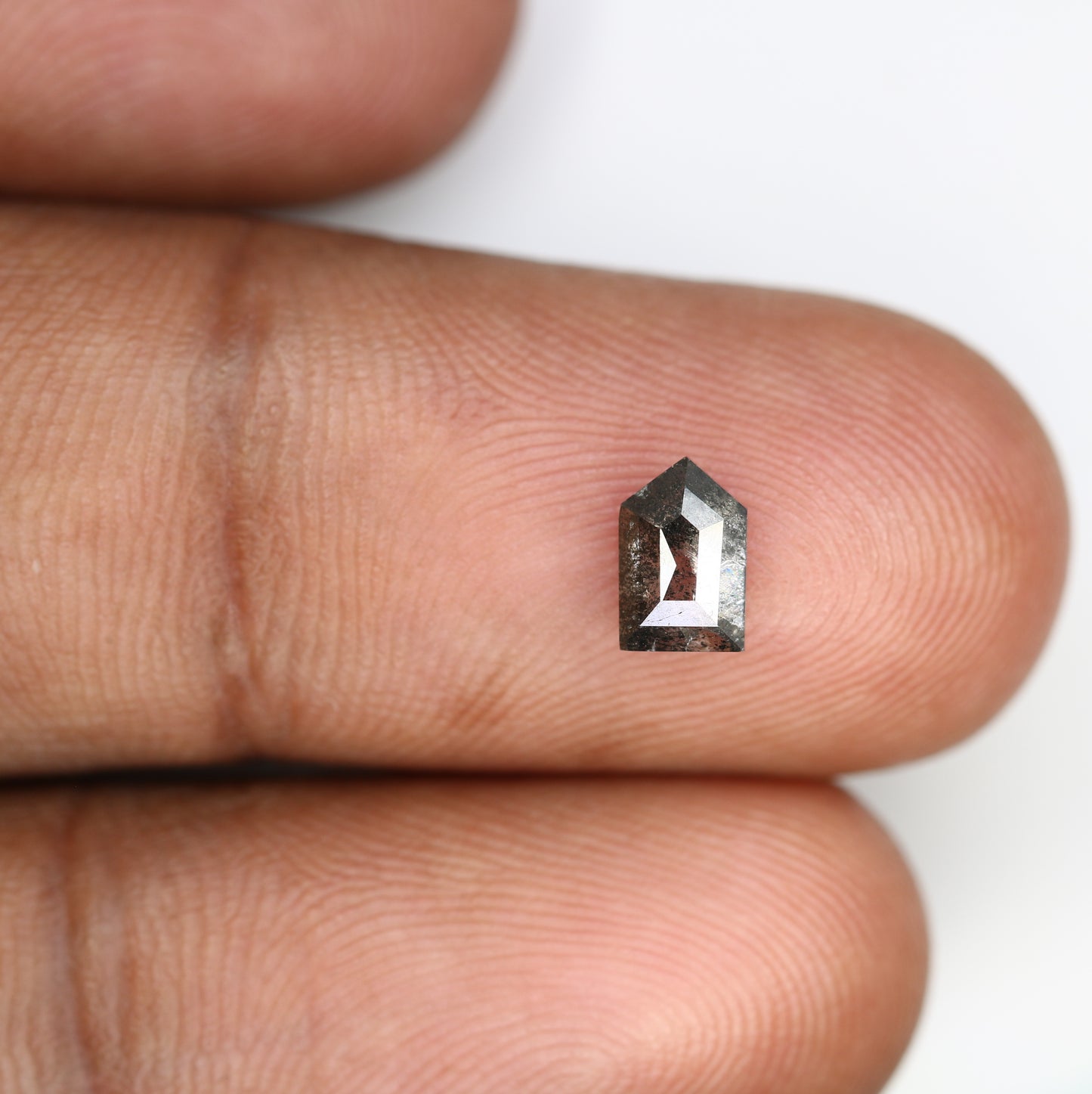 0.79 CT Salt And Pepper Bullet Shape Diamond For Engagement Ring - JayKrishna Diamond