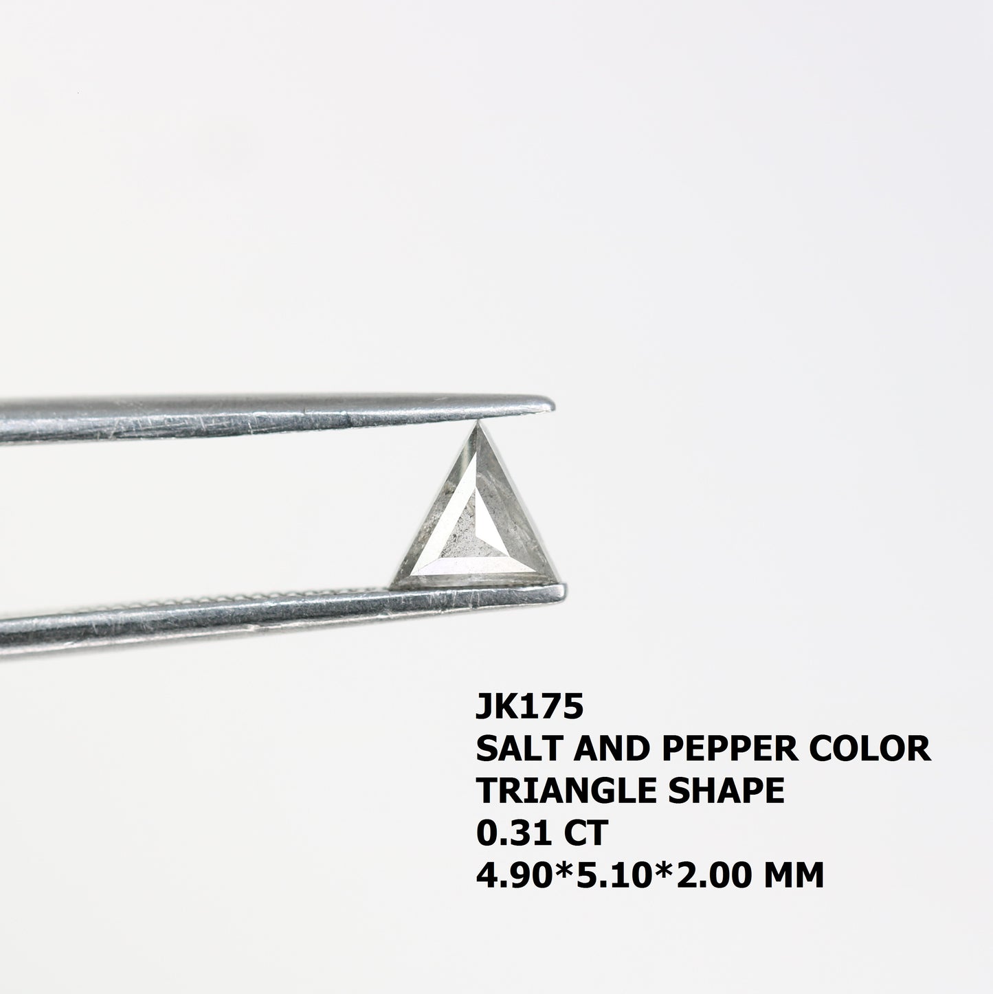 0.31 CT Natural Triangle Shape Salt and Pepper Diamond – Ideal for Engagement Rings | Unique Triangle Cut Salt and Pepper Diamond - JayKrishna Diamond