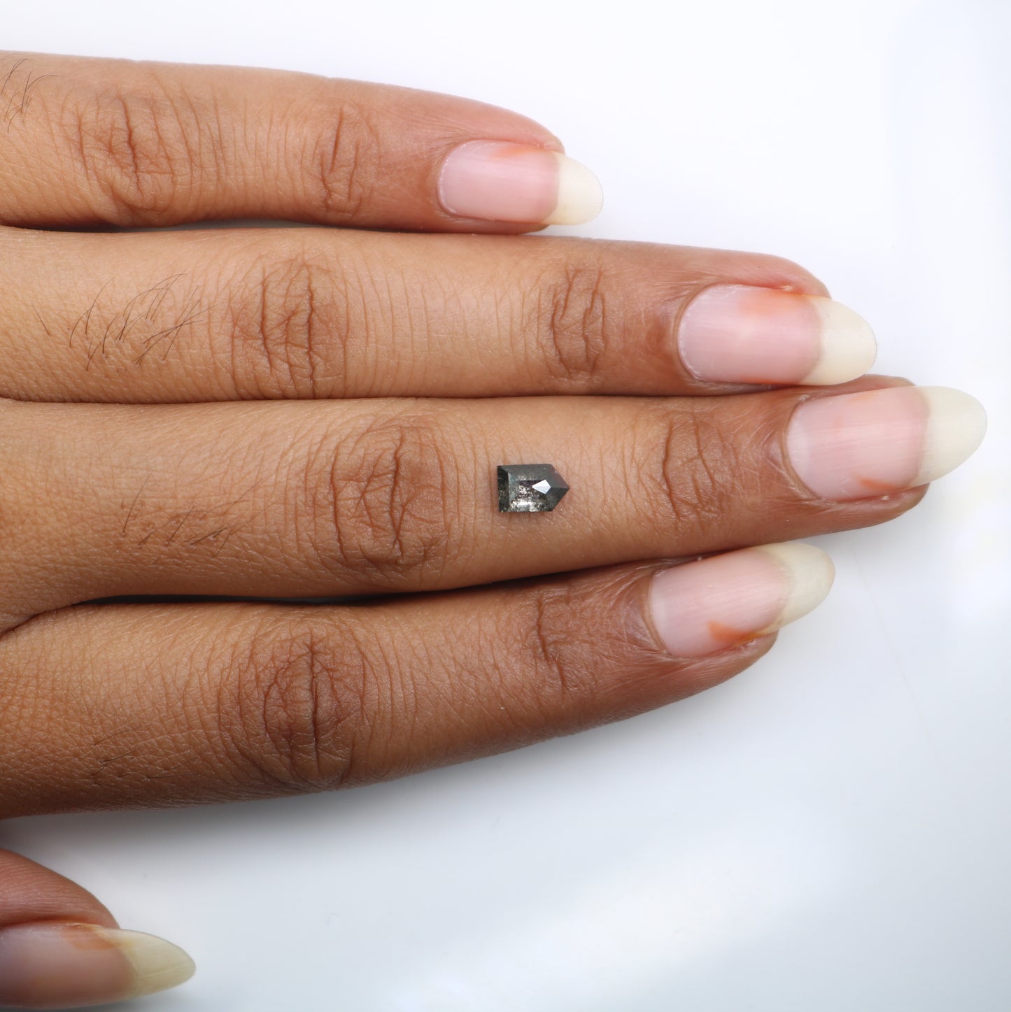 0.79 CT Salt And Pepper Bullet Shape Diamond For Engagement Ring - JayKrishna Diamond