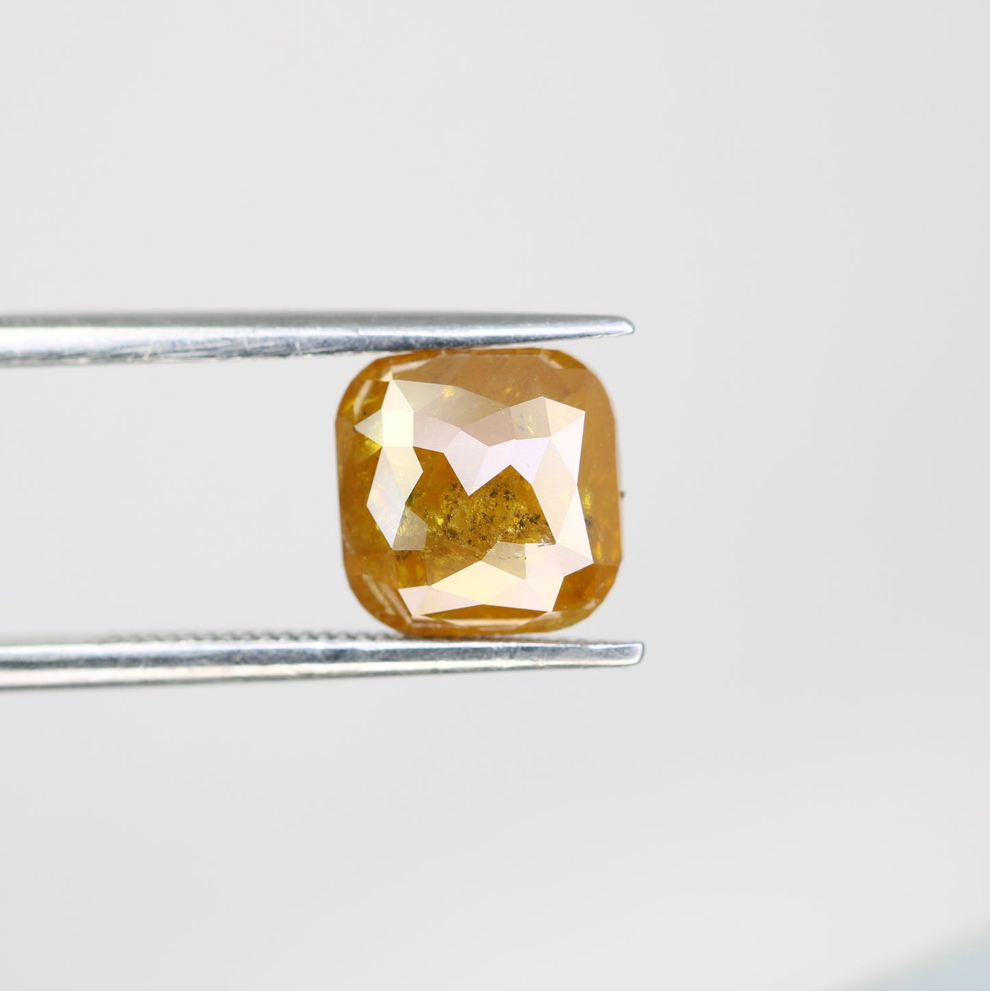 2.93 Carat Natural Loose Cushion Shape Yellow Rustic Diamond For Wedding Ring - JayKrishna Diamond
