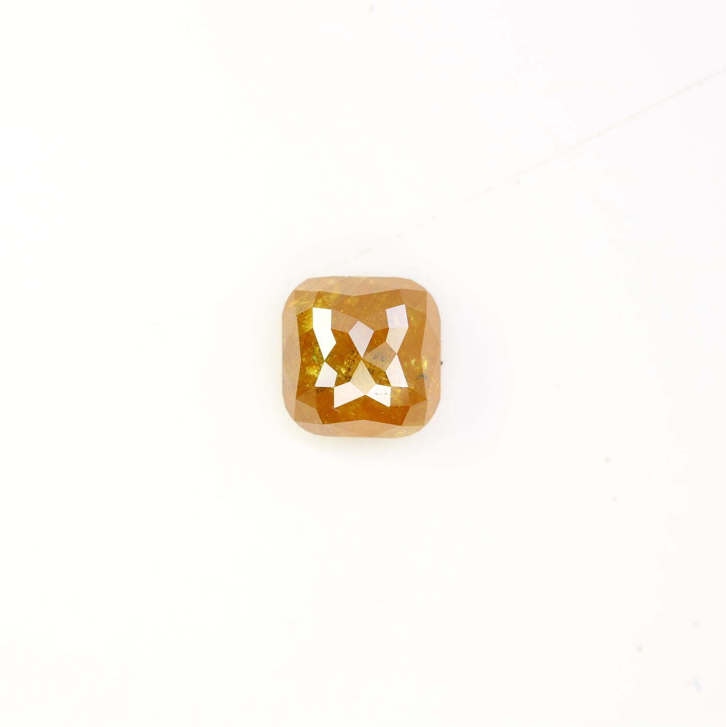 2.93 Carat Natural Loose Cushion Shape Yellow Rustic Diamond For Wedding Ring - JayKrishna Diamond