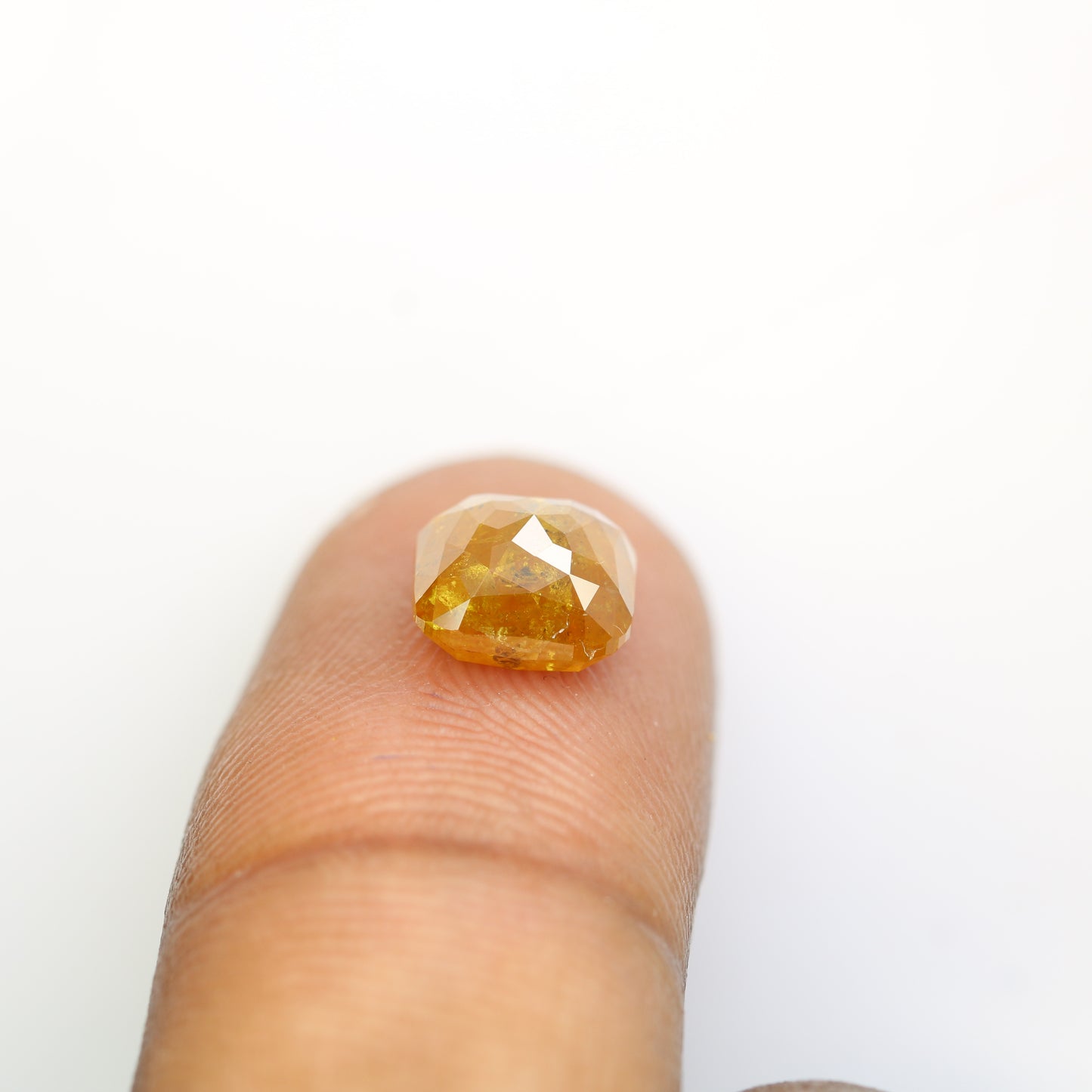 2.93 Carat Natural Loose Cushion Shape Yellow Rustic Diamond For Wedding Ring - JayKrishna Diamond
