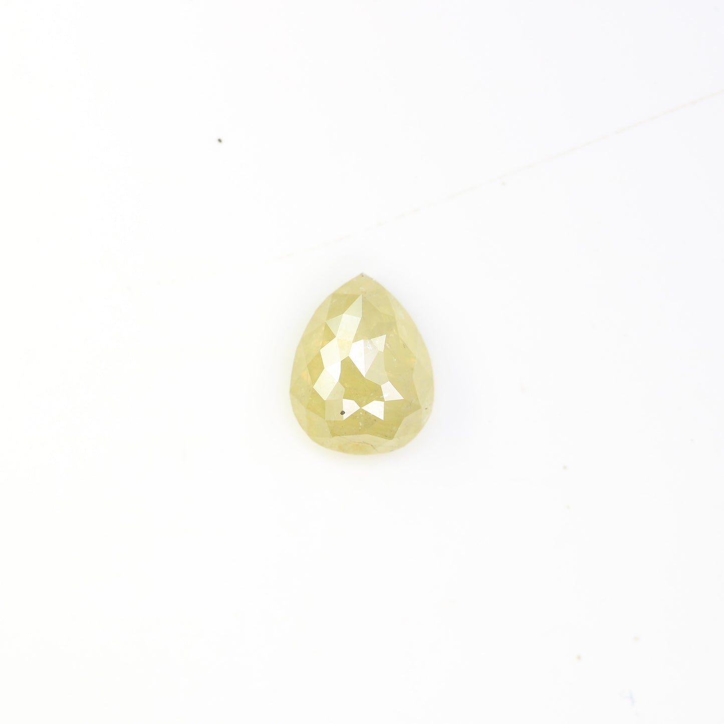 1.92 Carat Pear Shape Loose Natural Light Green Rustic Diamond - JayKrishna Diamond