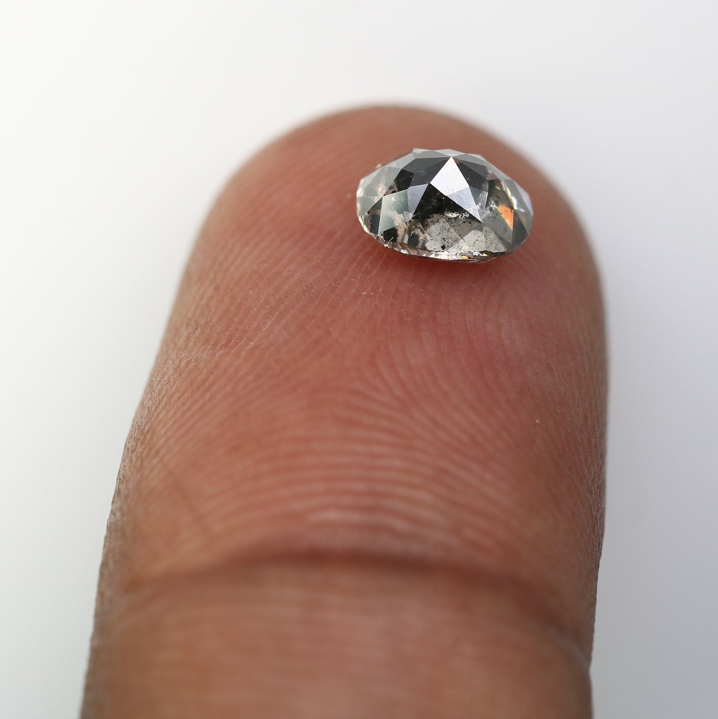 1.06 CT Oval Cut Salt And Pepper Diamond For Engagement Ring - JayKrishna Diamond