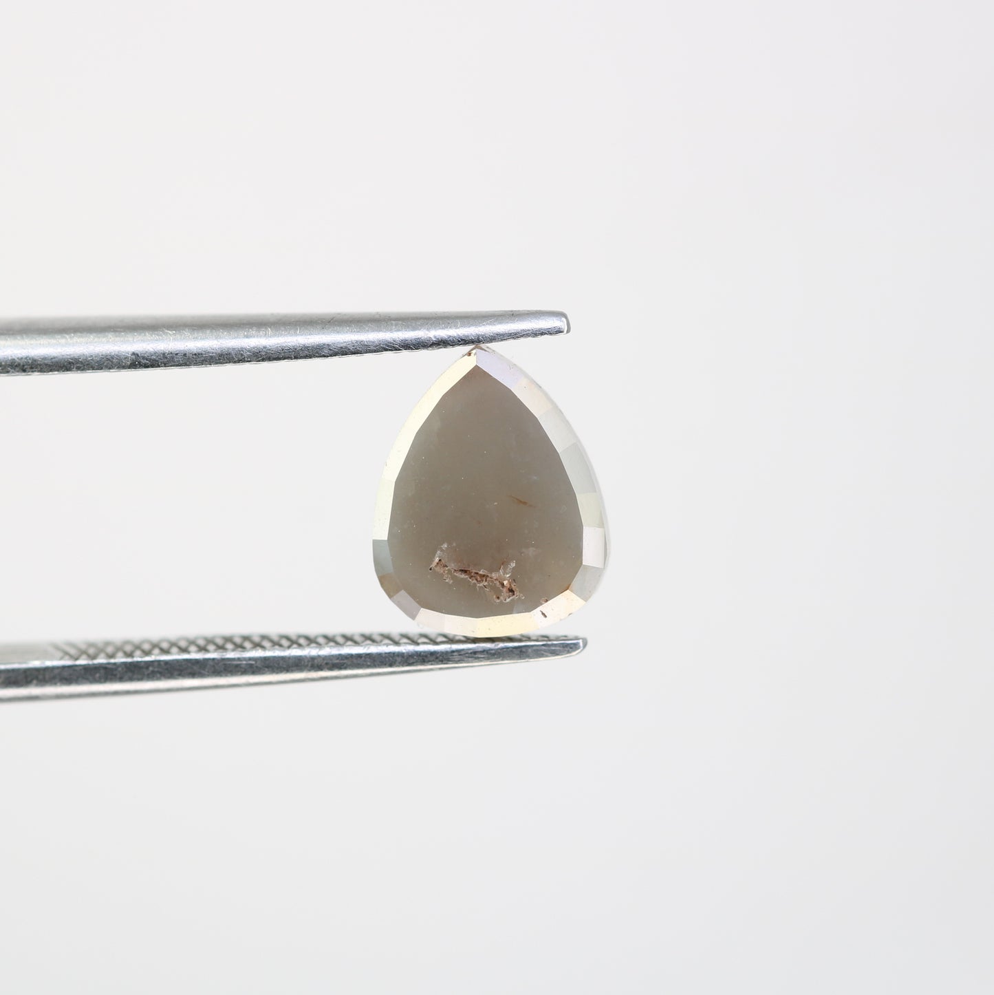 1.57 Carat Natural Loose Grey Pear Shaped Diamond For Wedding Ring - JayKrishna Diamond