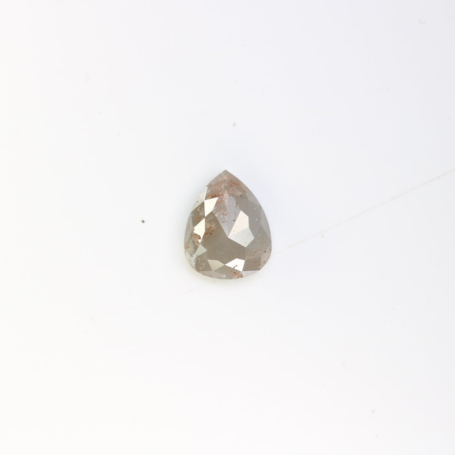 1.57 Carat Natural Loose Grey Pear Shaped Diamond For Wedding Ring - JayKrishna Diamond