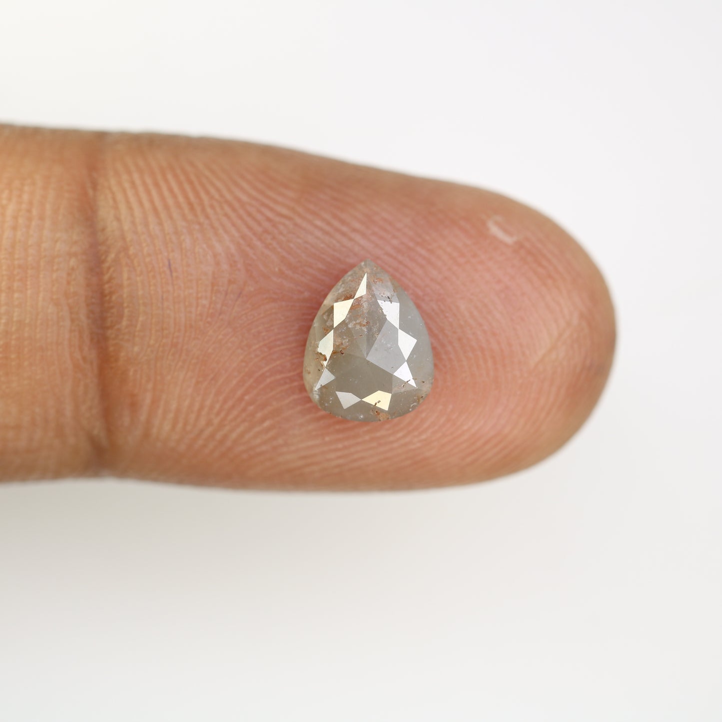 1.57 Carat Natural Loose Grey Pear Shaped Diamond For Wedding Ring - JayKrishna Diamond