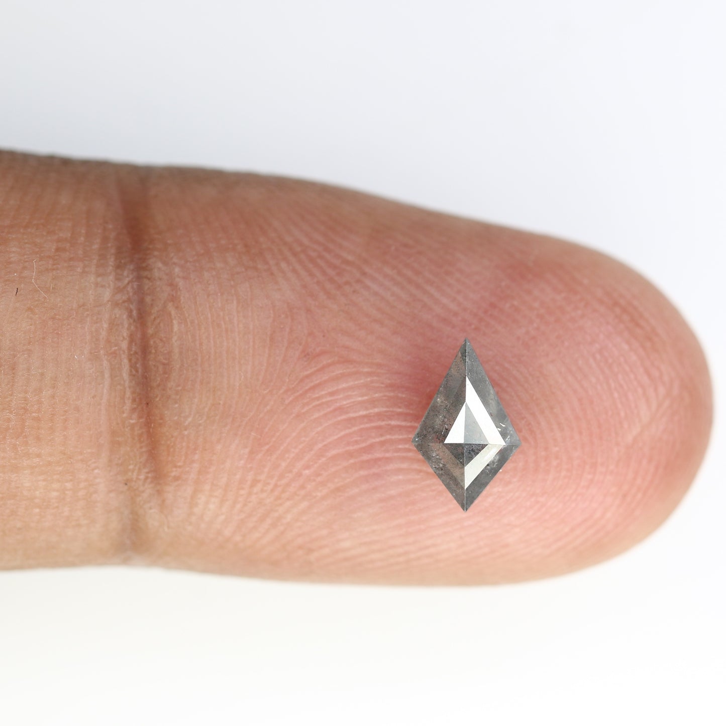 0.48 CT 7.80 MM Kite Cut Salt And Pepper Natural Diamond For Engagement Ring - JayKrishna Diamond