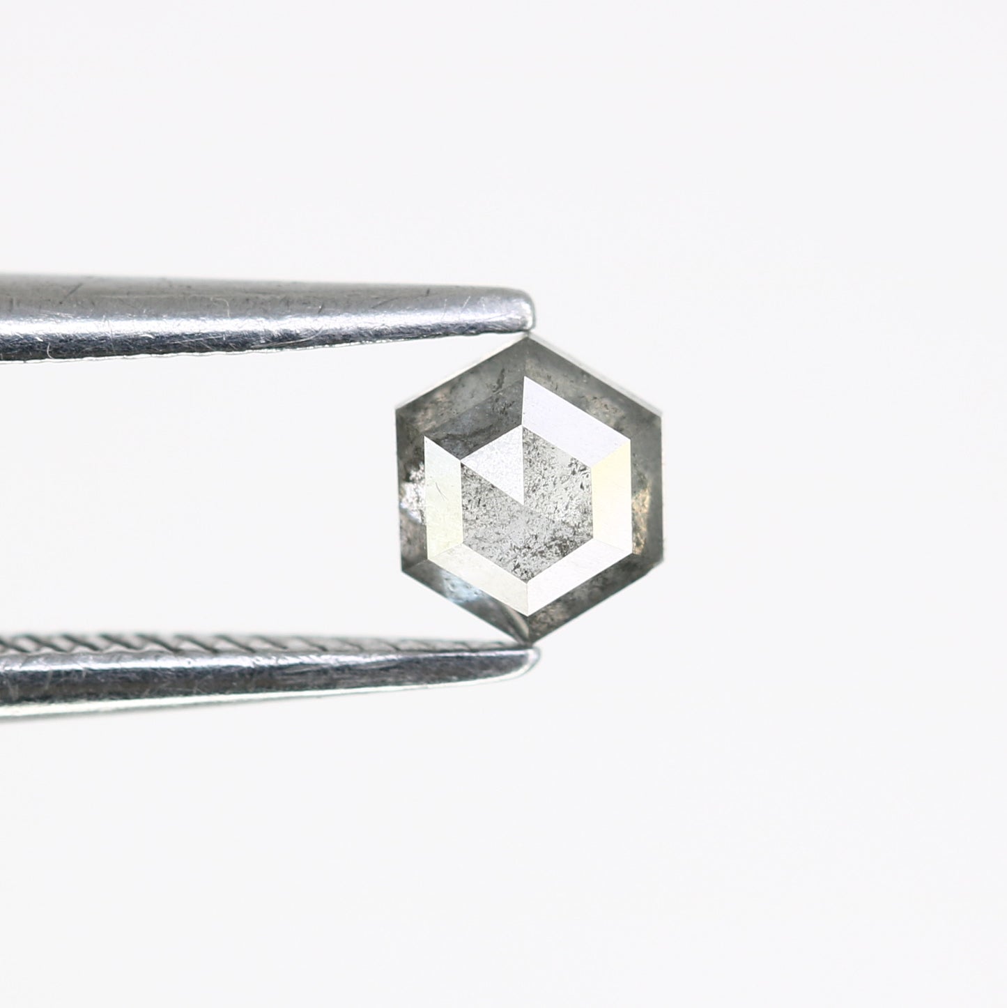 0.33 CT Hexagon Cut Salt and Pepper 4.60 MM Diamond – Perfect for Engagement Rings | Unique Salt and Pepper Hexagon Diamond - JayKrishna Diamond