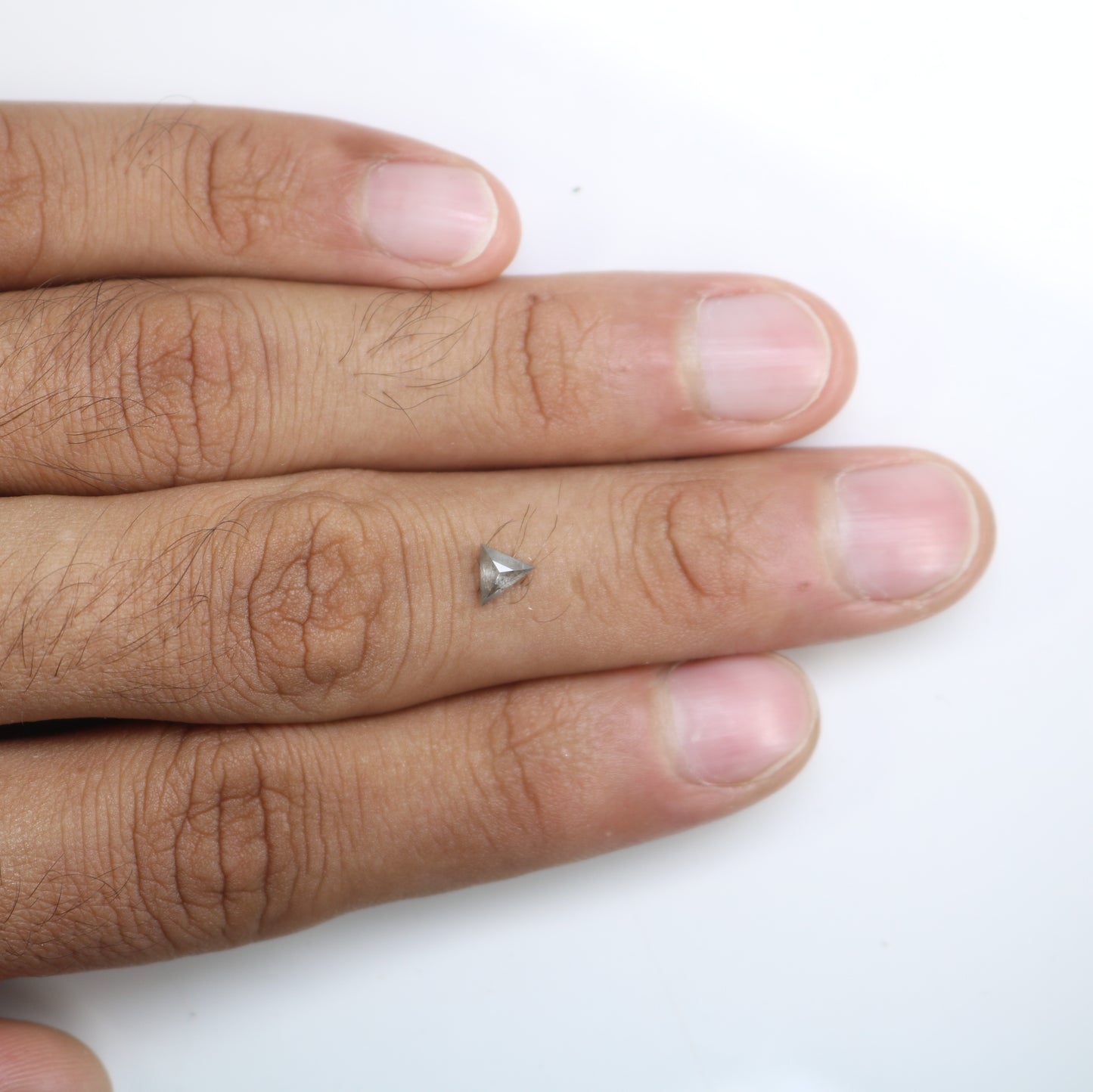 0.31 CT Natural Triangle Shape Salt and Pepper Diamond – Ideal for Engagement Rings | Unique Triangle Cut Salt and Pepper Diamond - JayKrishna Diamond