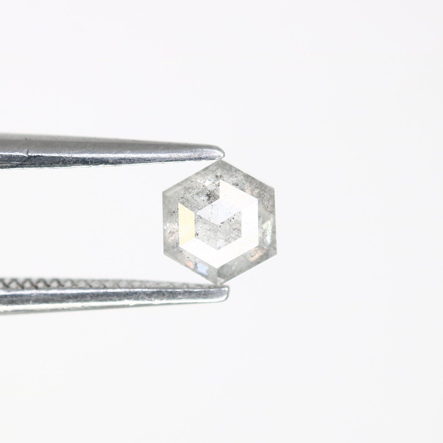 0.45 CT Salt and Pepper 4.80 MM Hexagon Shape Diamond for Designer Jewelry and Custom Fine Jewelry Design - JayKrishna Diamond