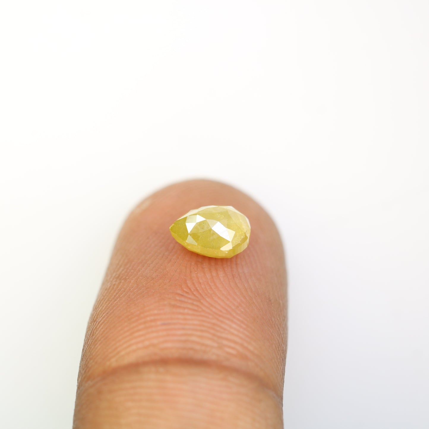 1.41 Carat Natural Loose Pear Shape Rustic Yellow Diamond For Wedding Ring - JayKrishna Diamond