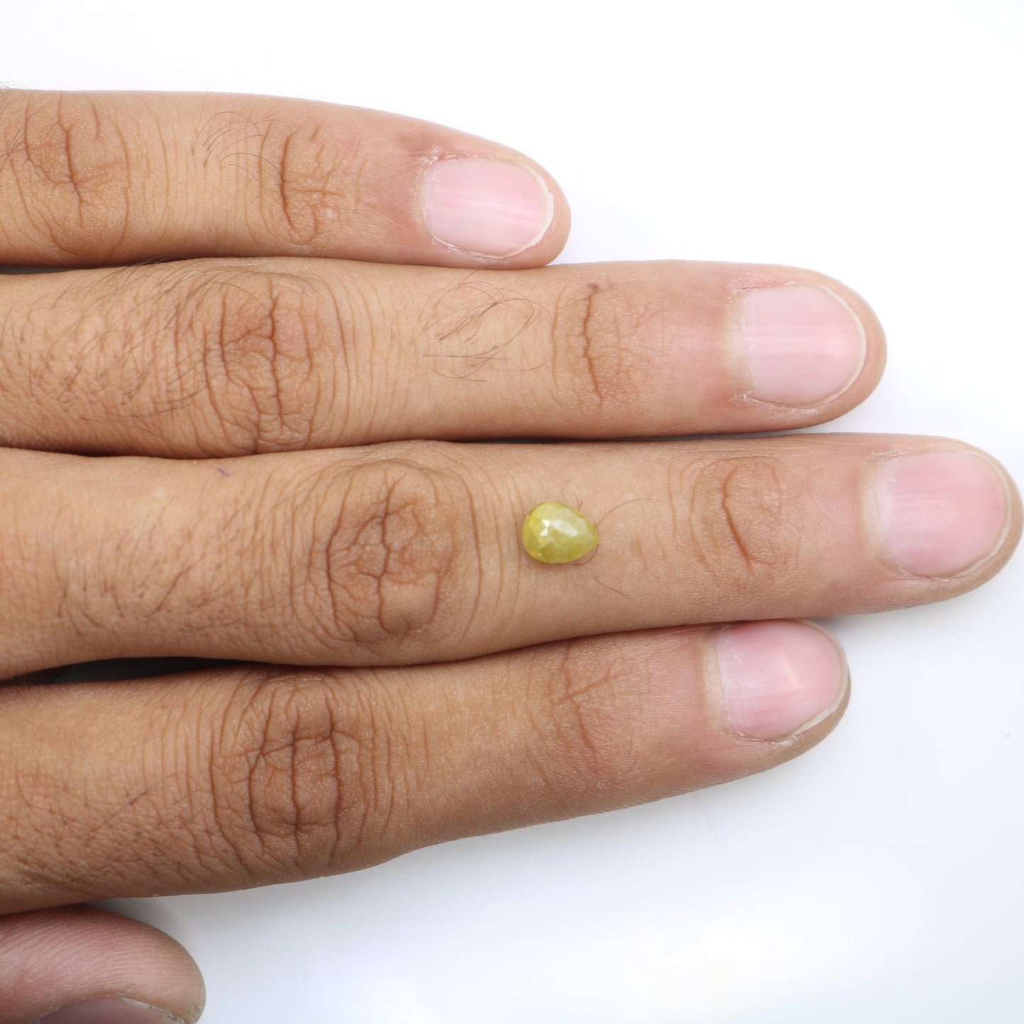 1.41 Carat Natural Loose Pear Shape Rustic Yellow Diamond For Wedding Ring - JayKrishna Diamond