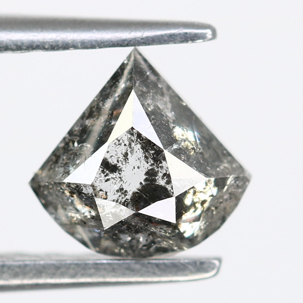 0.78 CT Triangle Shape Salt And Pepper Diamond For Engagement Ring - JayKrishna Diamond