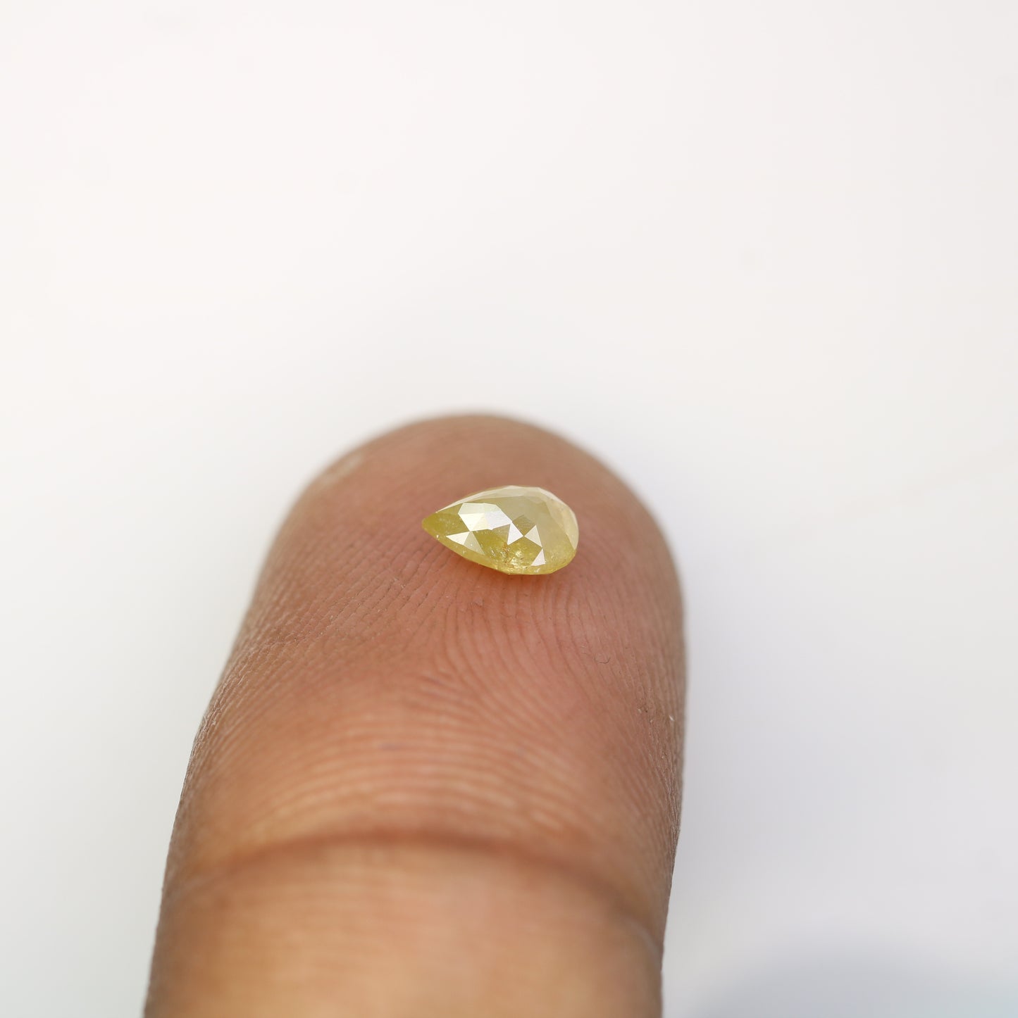 0.51 Carat Pear Shape Diamond Ring Yellow Rustic Diamond For Wedding Ring - JayKrishna Diamond