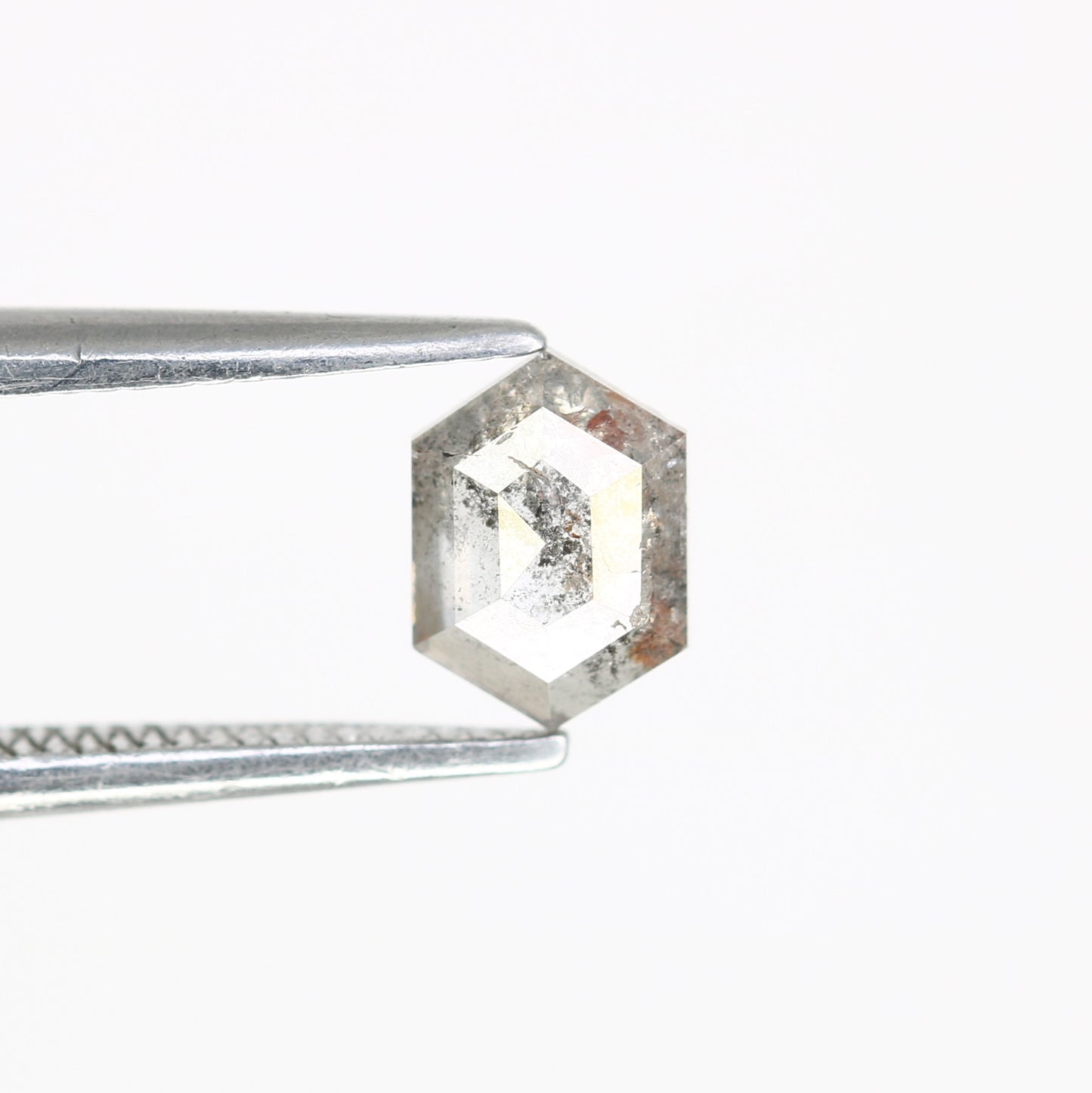 0.58 CT Elongated Hexagon Shape 6.10 MM Salt And Pepper Diamond For Engagement Ring - JayKrishna Diamond