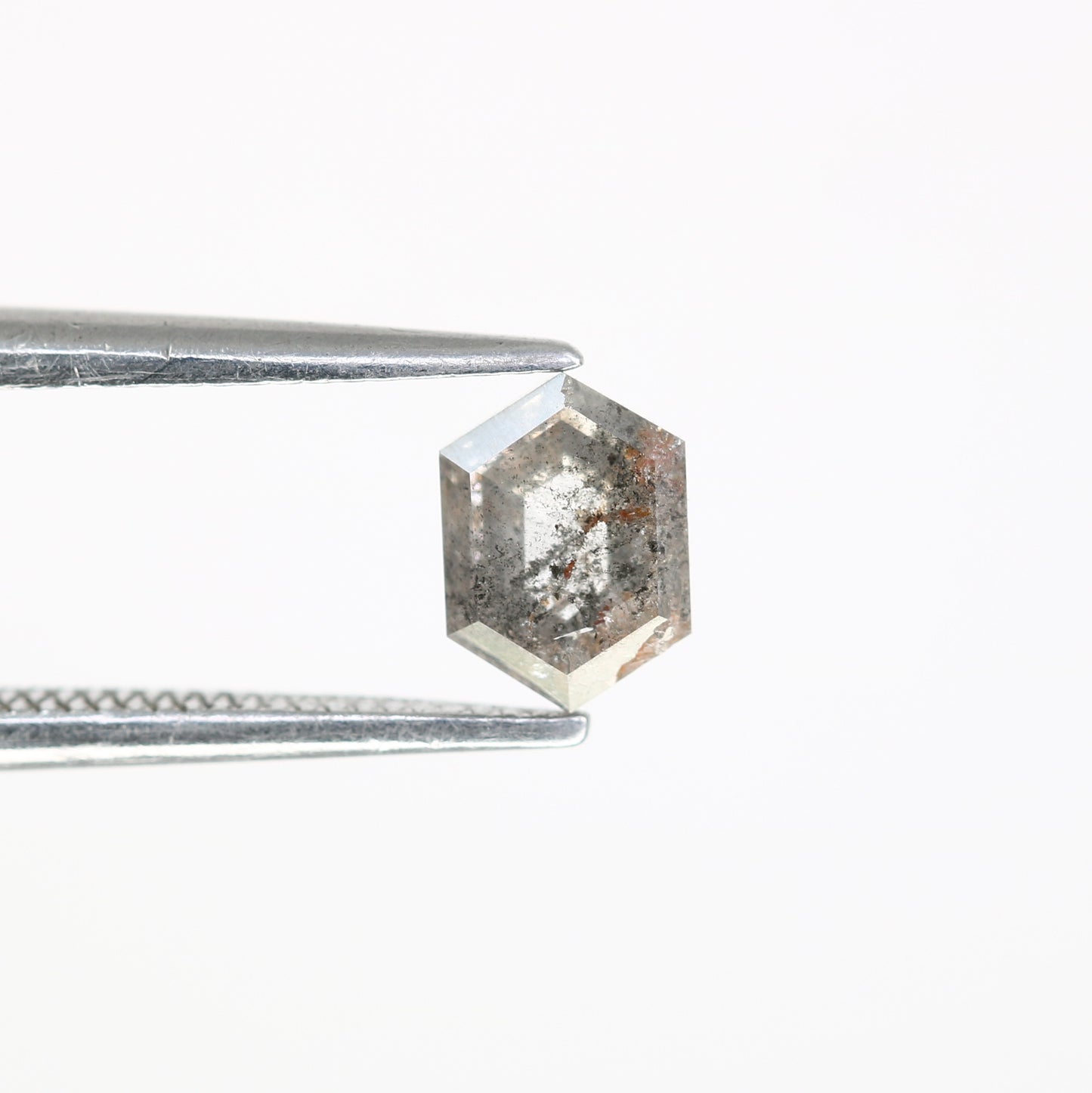 0.58 CT Elongated Hexagon Shape 6.10 MM Salt And Pepper Diamond For Engagement Ring - JayKrishna Diamond