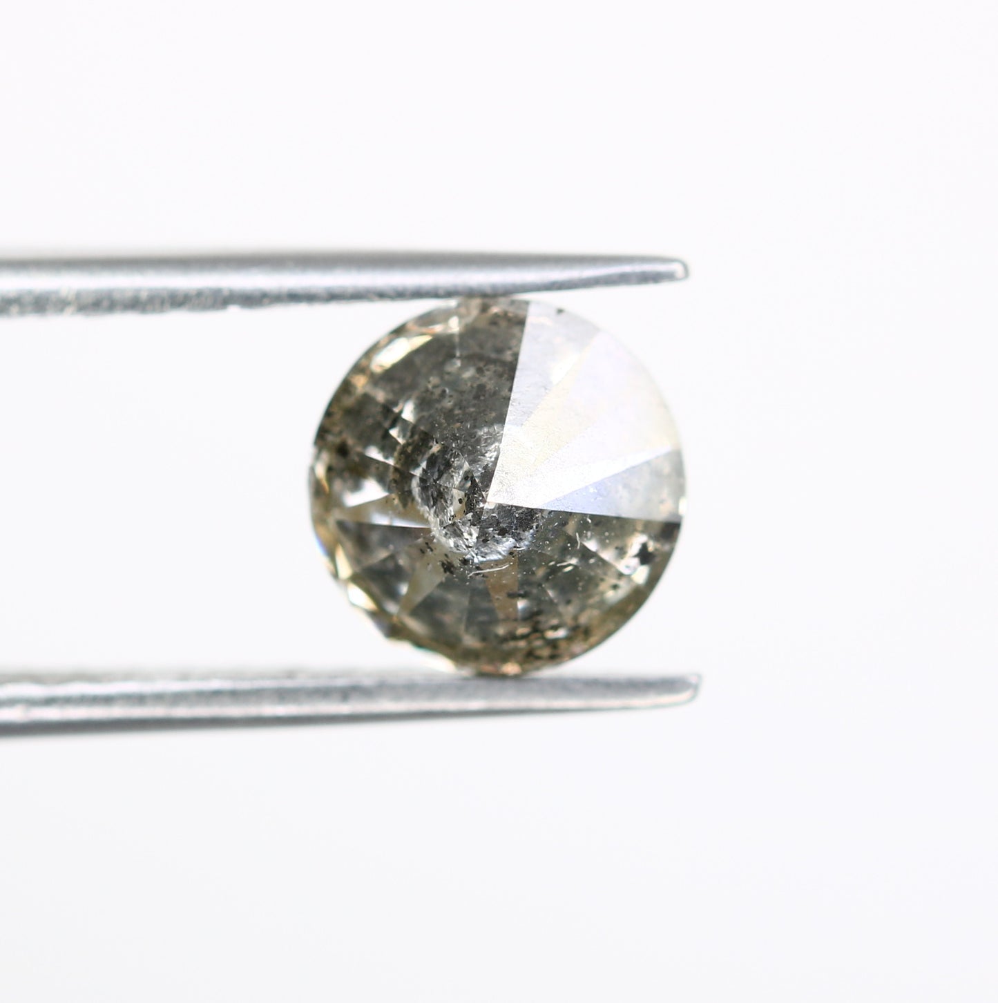 1.87 CT Round Brilliant Cut Salt And Pepper Diamond For Engagement Ring - JayKrishna Diamond
