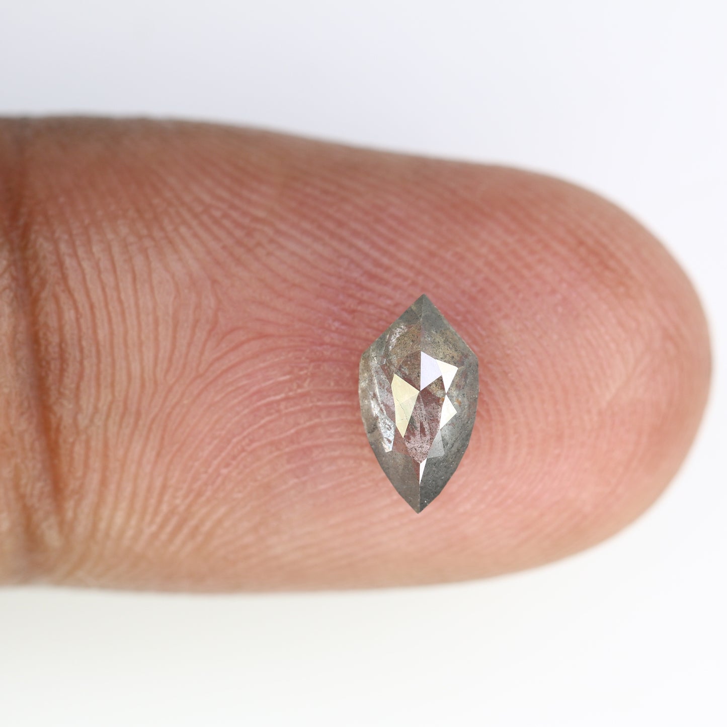 0.71 Carat Geometric Shape 8.30 MM Salt And Pepper Diamond For Wedding Ring - JayKrishna Diamond