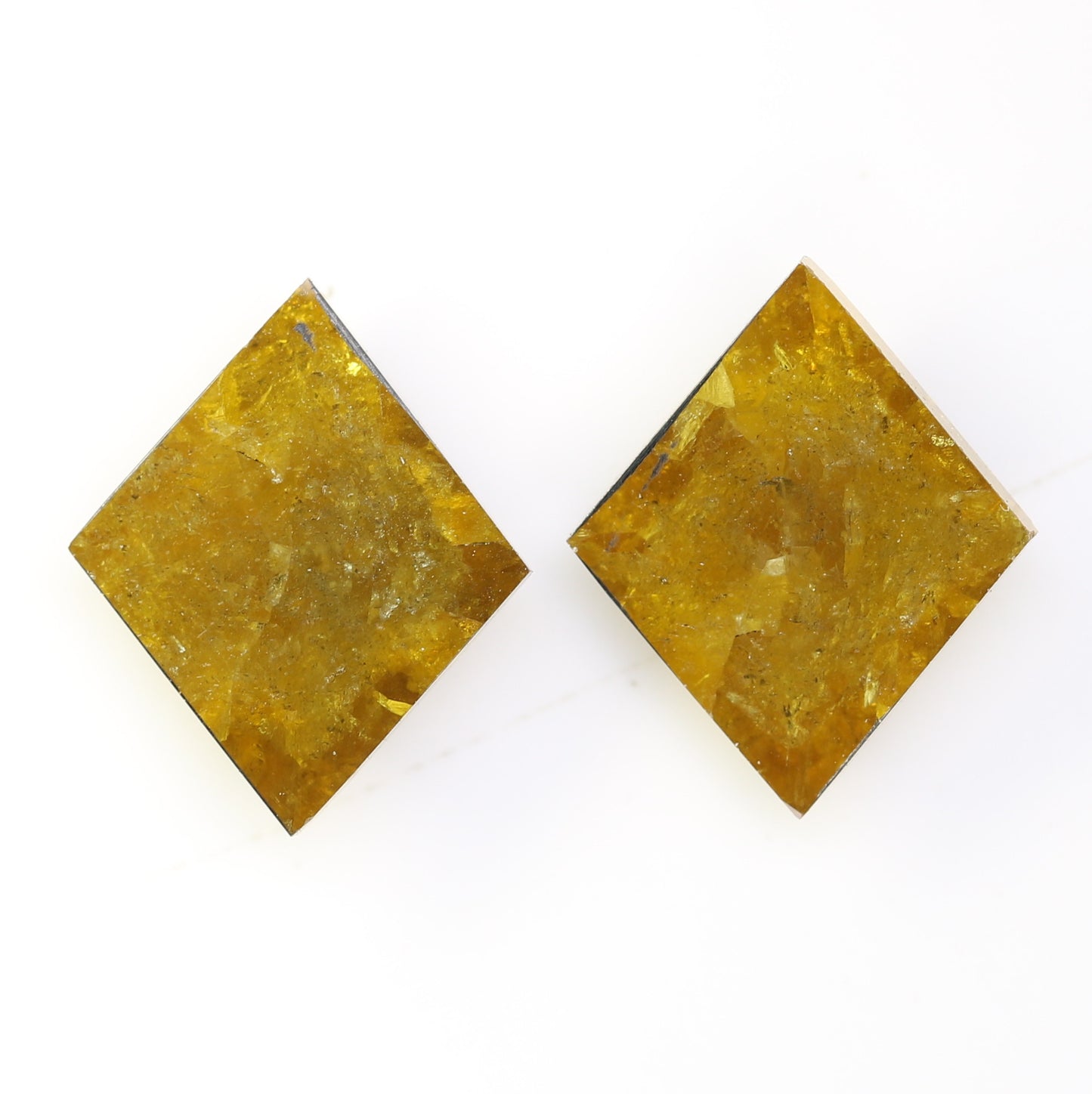 5.17 Carat Kite Shape Diamond Pair Natural Yellow Rustic Diamond For Wedding Ring - JayKrishna Diamond