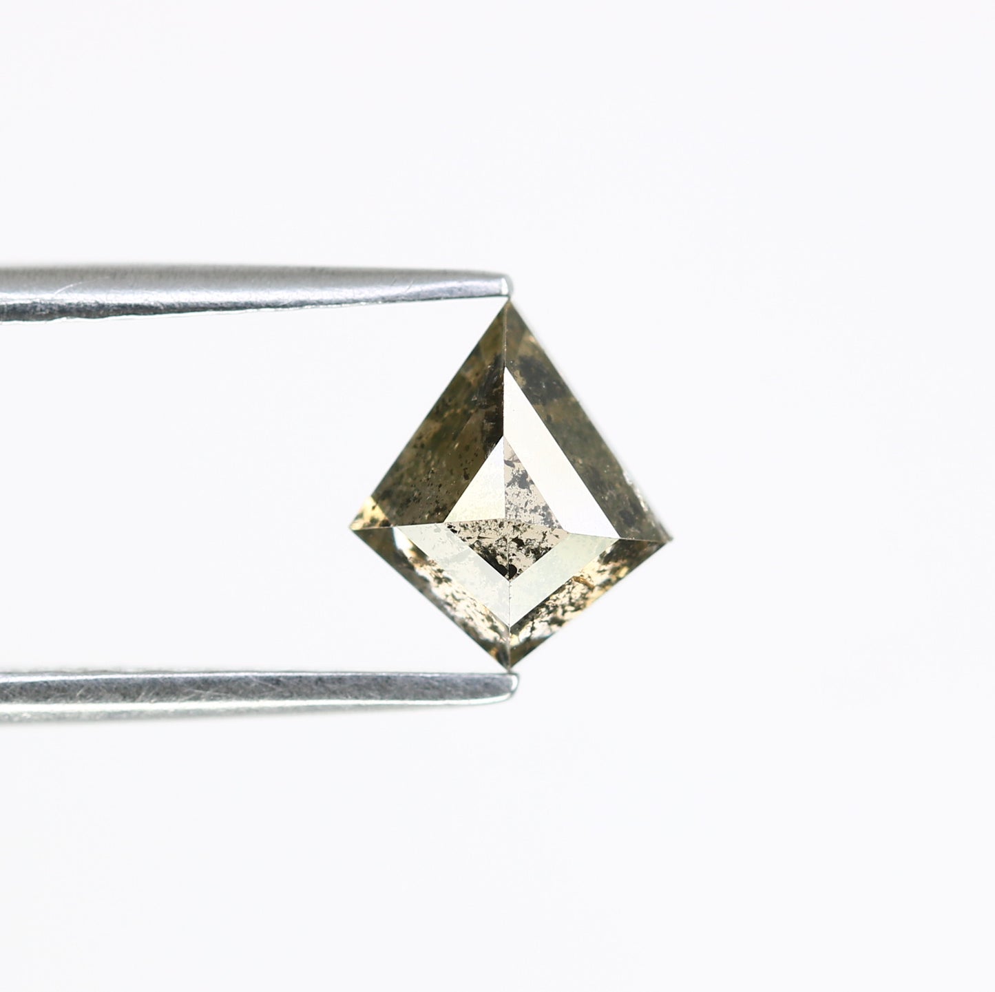 0.96 CT Salt And Pepper Kite Shaped Loose Diamond Ring - JayKrishna Diamond