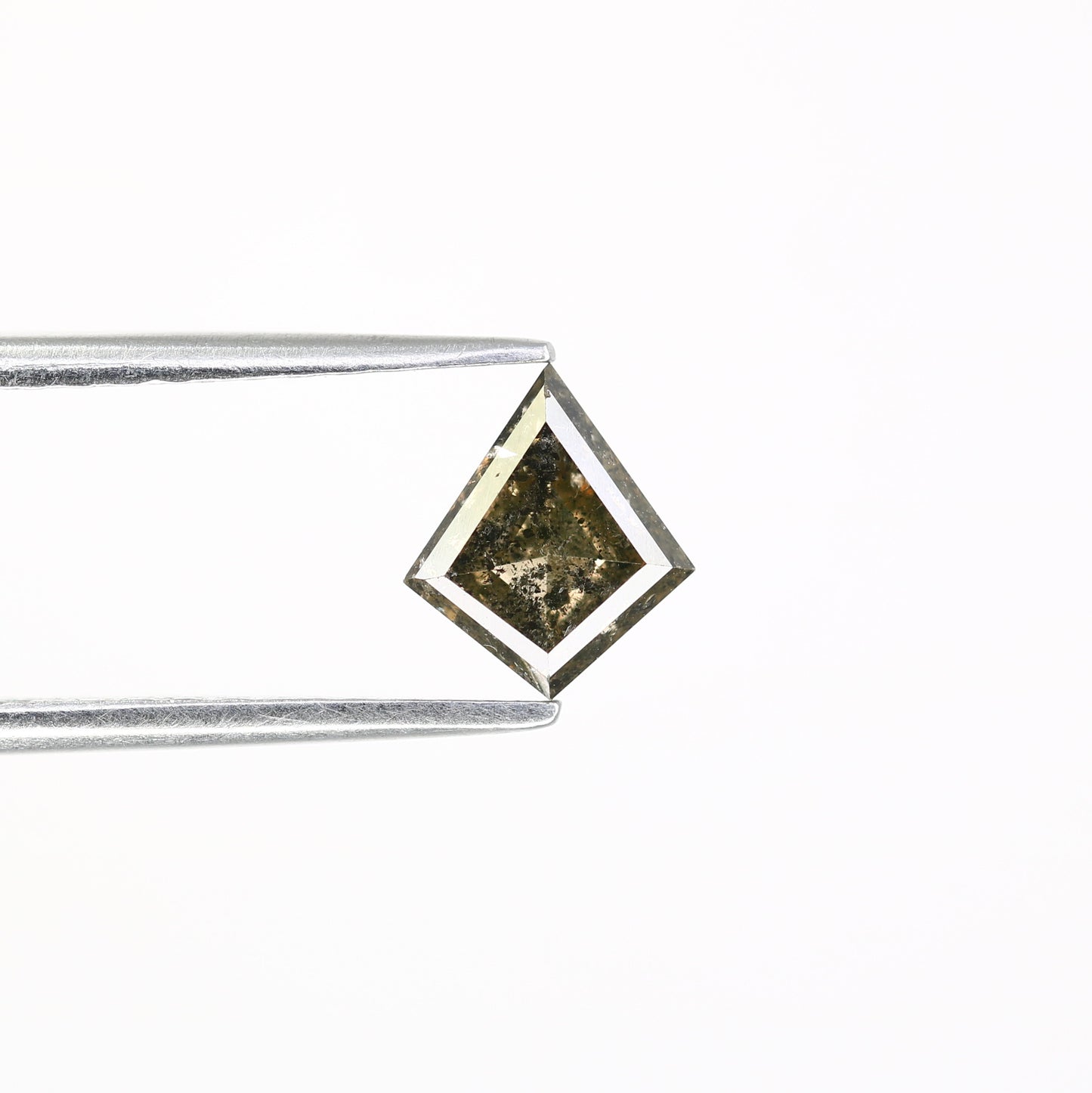 0.96 CT Salt And Pepper Kite Shaped Loose Diamond Ring - JayKrishna Diamond