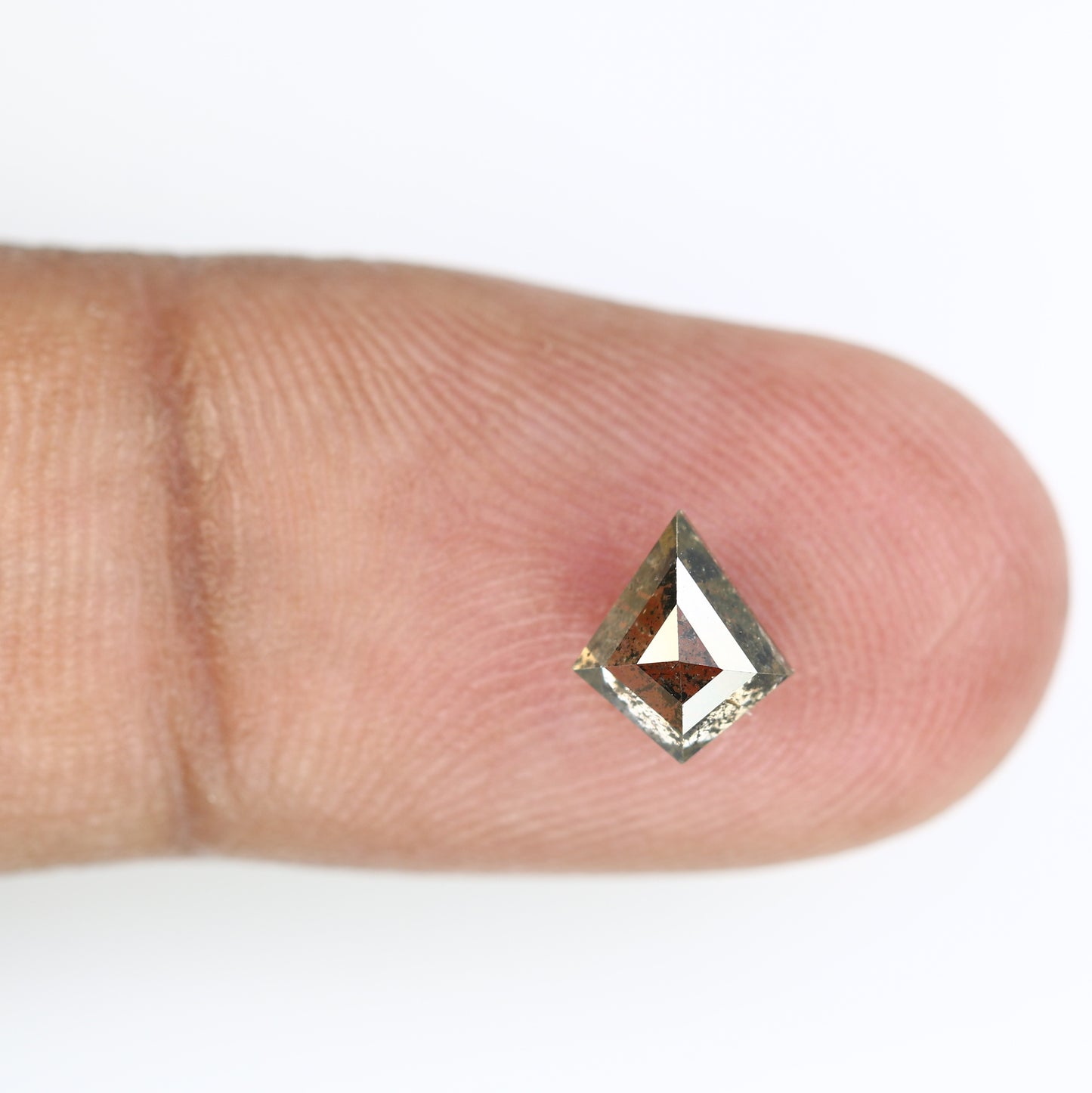 0.96 CT Salt And Pepper Kite Shaped Loose Diamond Ring - JayKrishna Diamond
