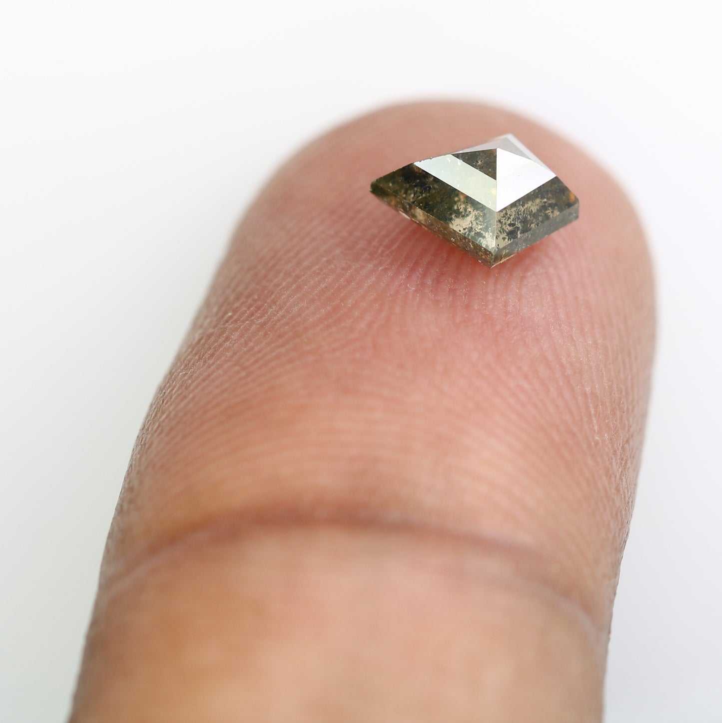 0.96 CT Salt And Pepper Kite Shaped Loose Diamond Ring - JayKrishna Diamond