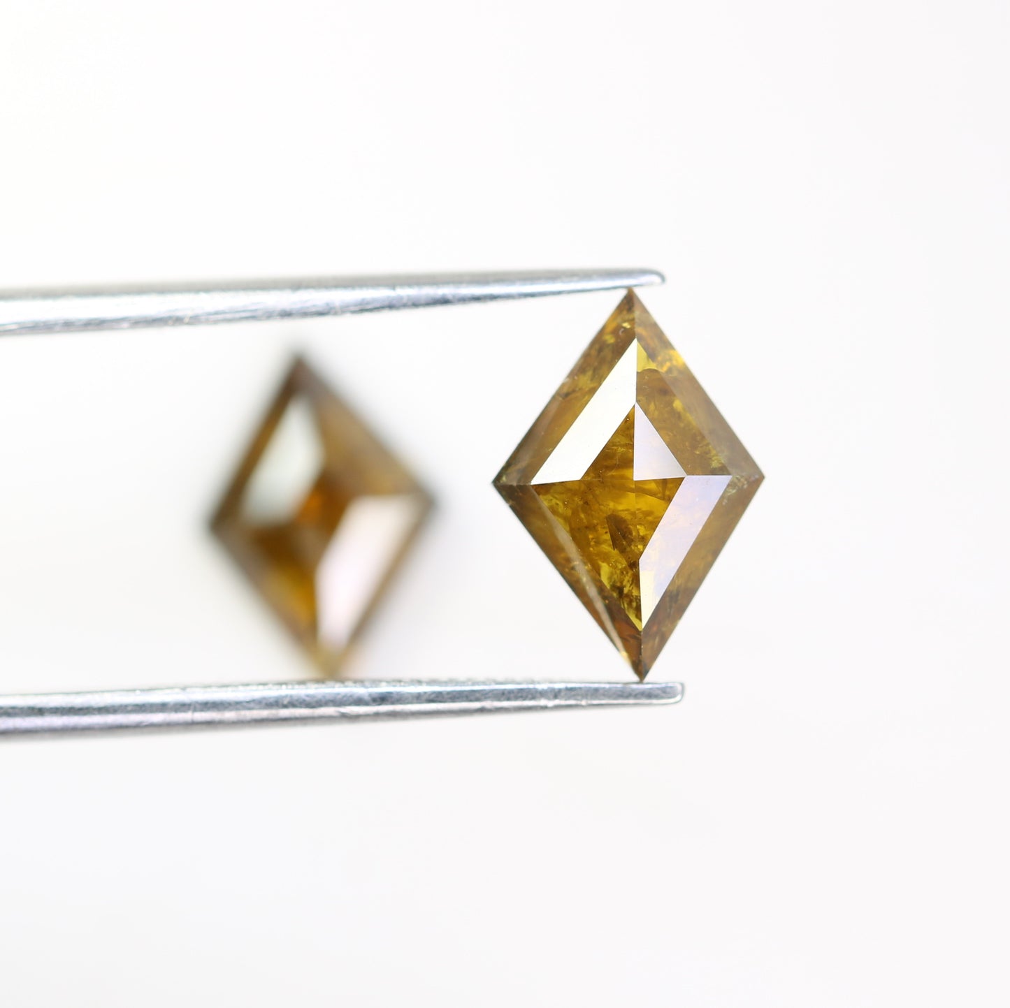 2.98 Carat Natural Rustic Brown Color Kite Shaped Diamond Pair For Wedding Ring - JayKrishna Diamond