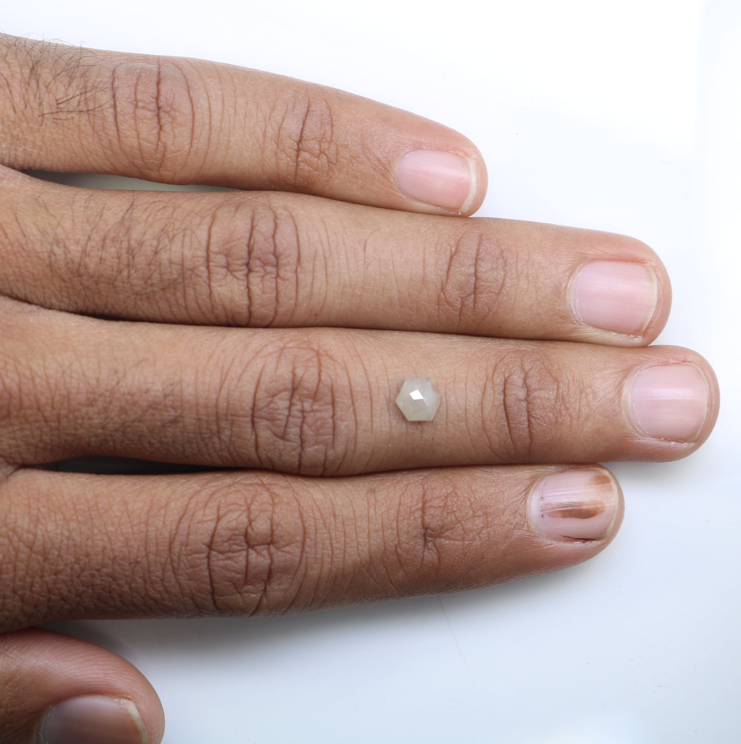 0.79 Carat Natural Loose Grey Hexagon Shaped Diamond For Engagement Ring - JayKrishna Diamond