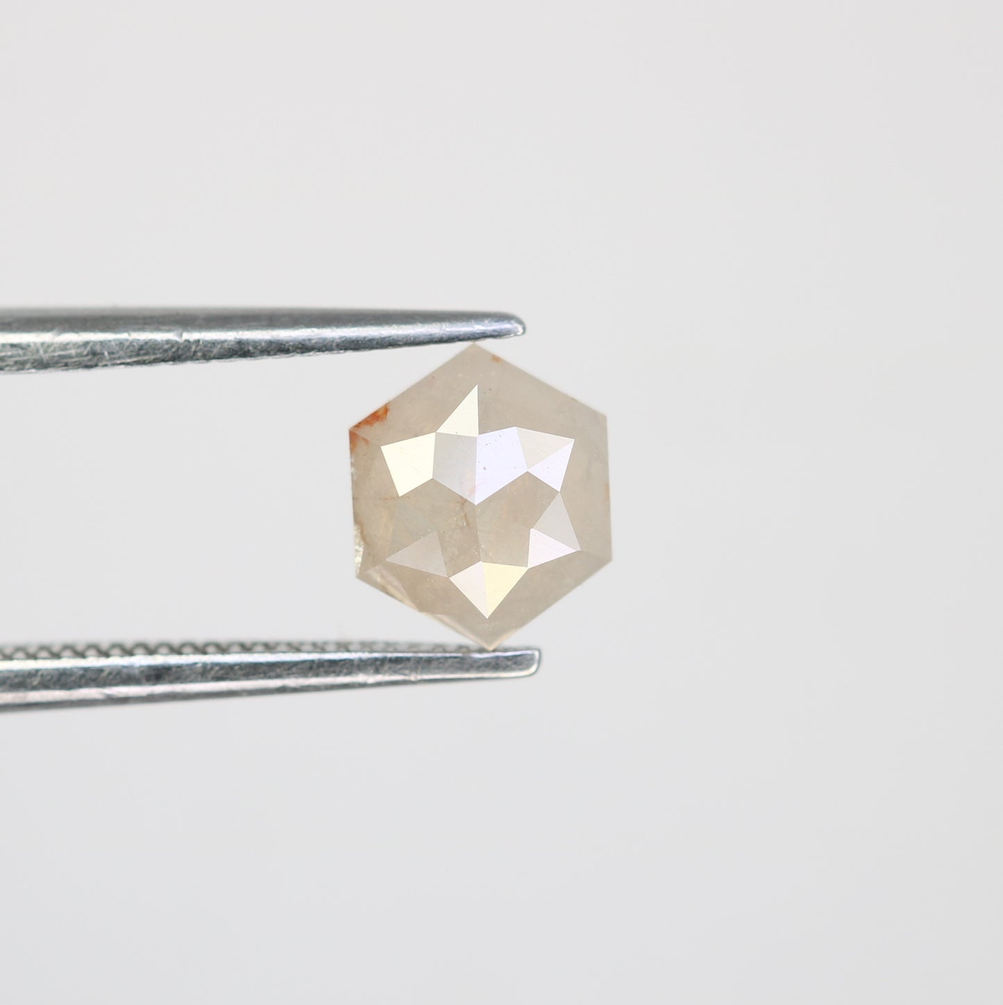0.82 Carat Natural Grey Loose Hexagon Shape Rustic Diamond For Wedding Ring - JayKrishna Diamond