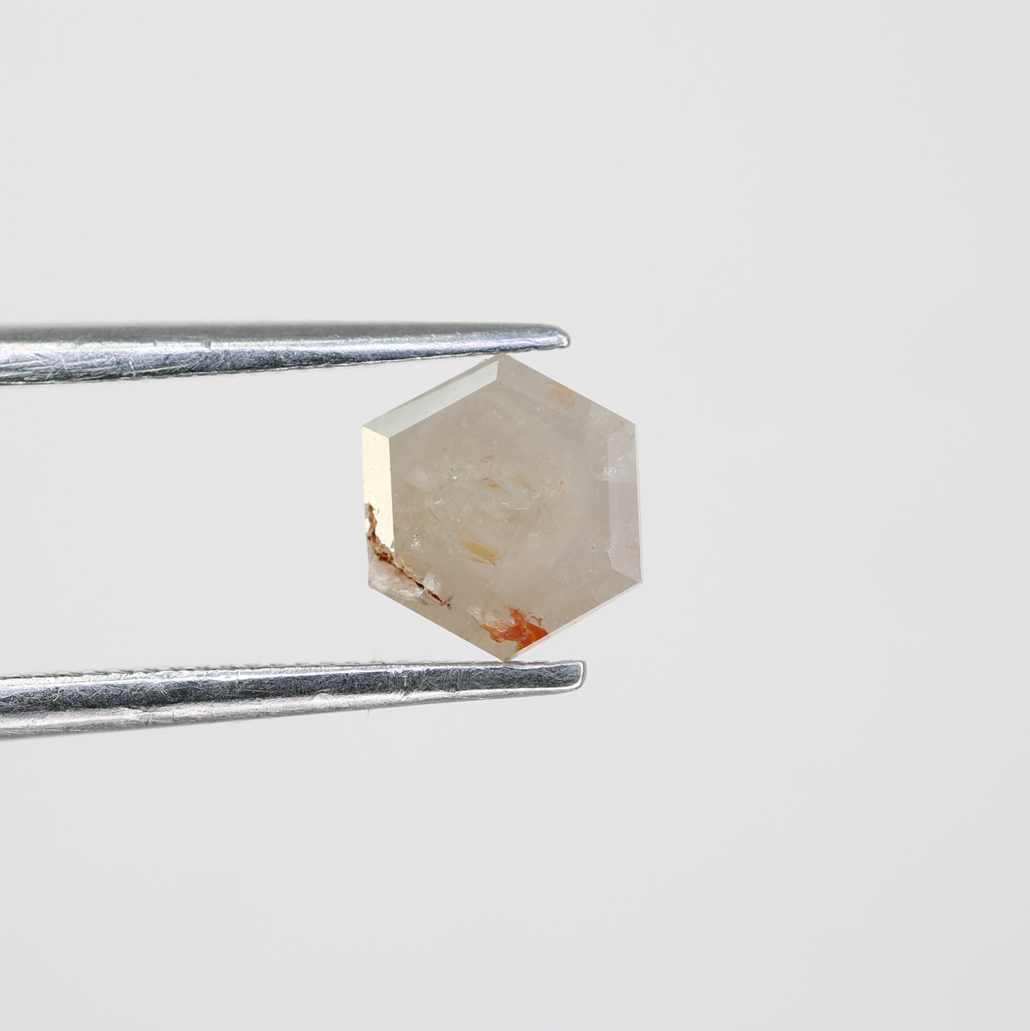 0.82 Carat Natural Grey Loose Hexagon Shape Rustic Diamond For Wedding Ring - JayKrishna Diamond