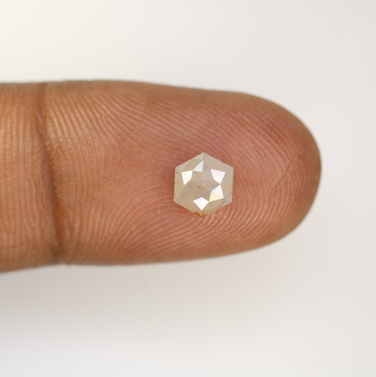 0.82 Carat Natural Grey Loose Hexagon Shape Rustic Diamond For Wedding Ring - JayKrishna Diamond