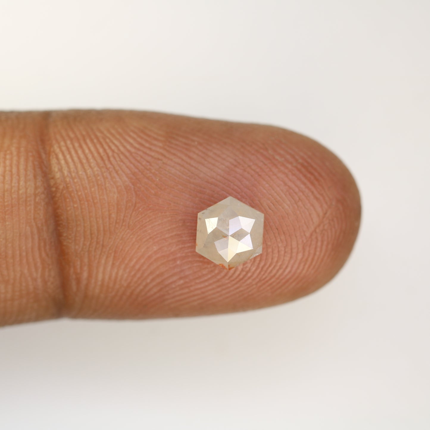 0.82 Carat Natural Grey Loose Hexagon Shape Rustic Diamond For Wedding Ring - JayKrishna Diamond