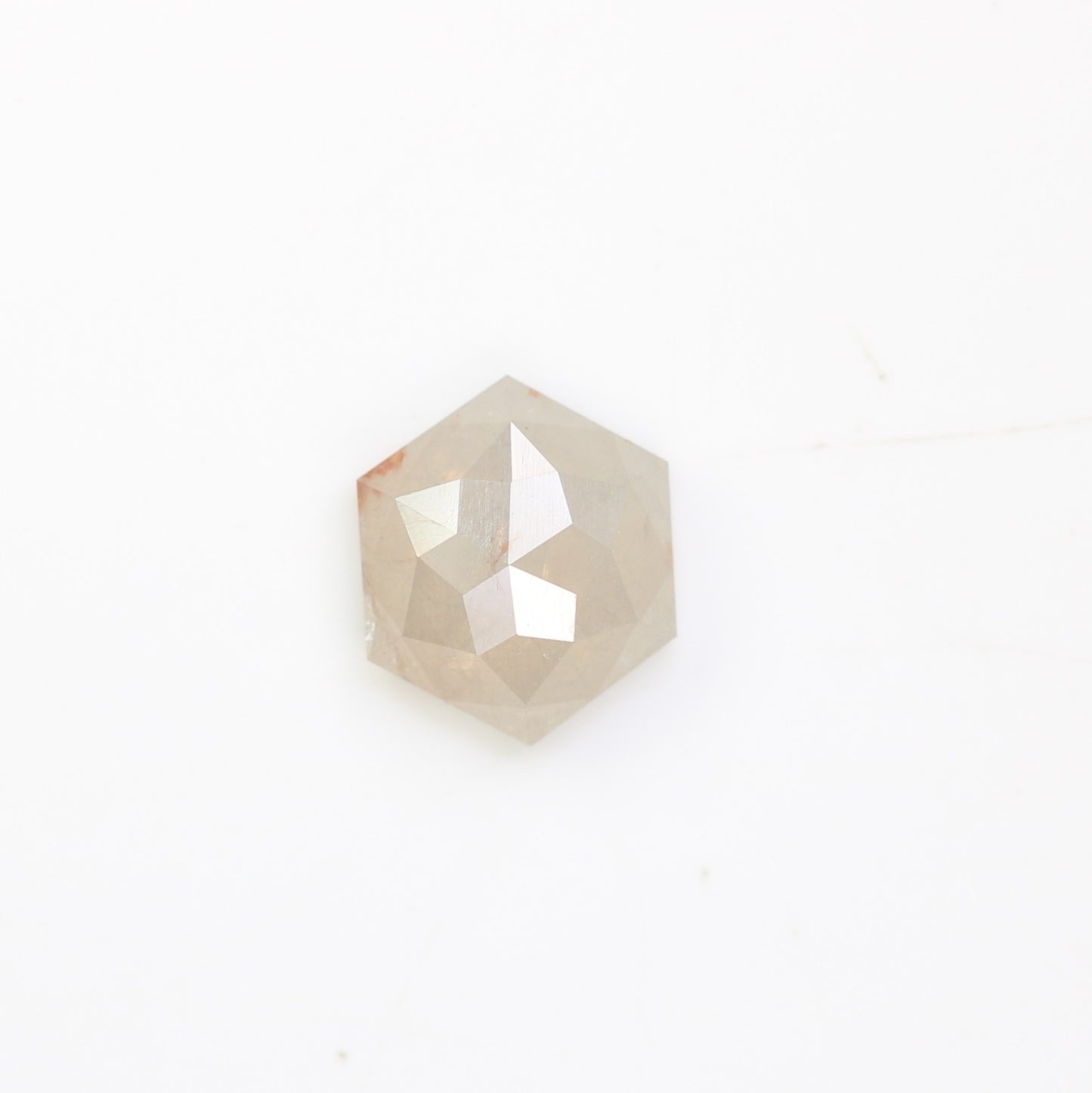 0.82 Carat Natural Grey Loose Hexagon Shape Rustic Diamond For Wedding Ring - JayKrishna Diamond