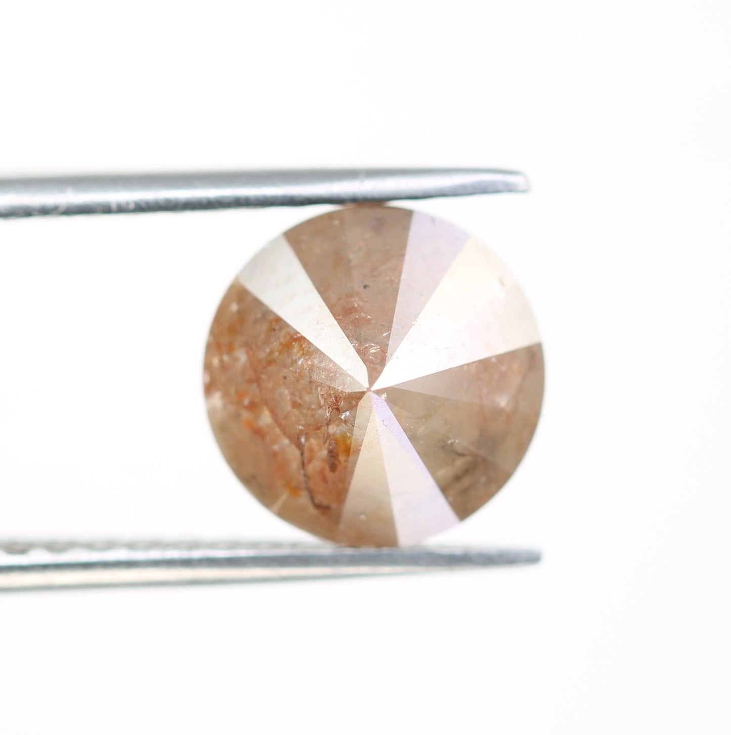 3.90 CT Peach Round Brilliant Cut Natural Diamond For Engagement Ring - JayKrishna Diamond