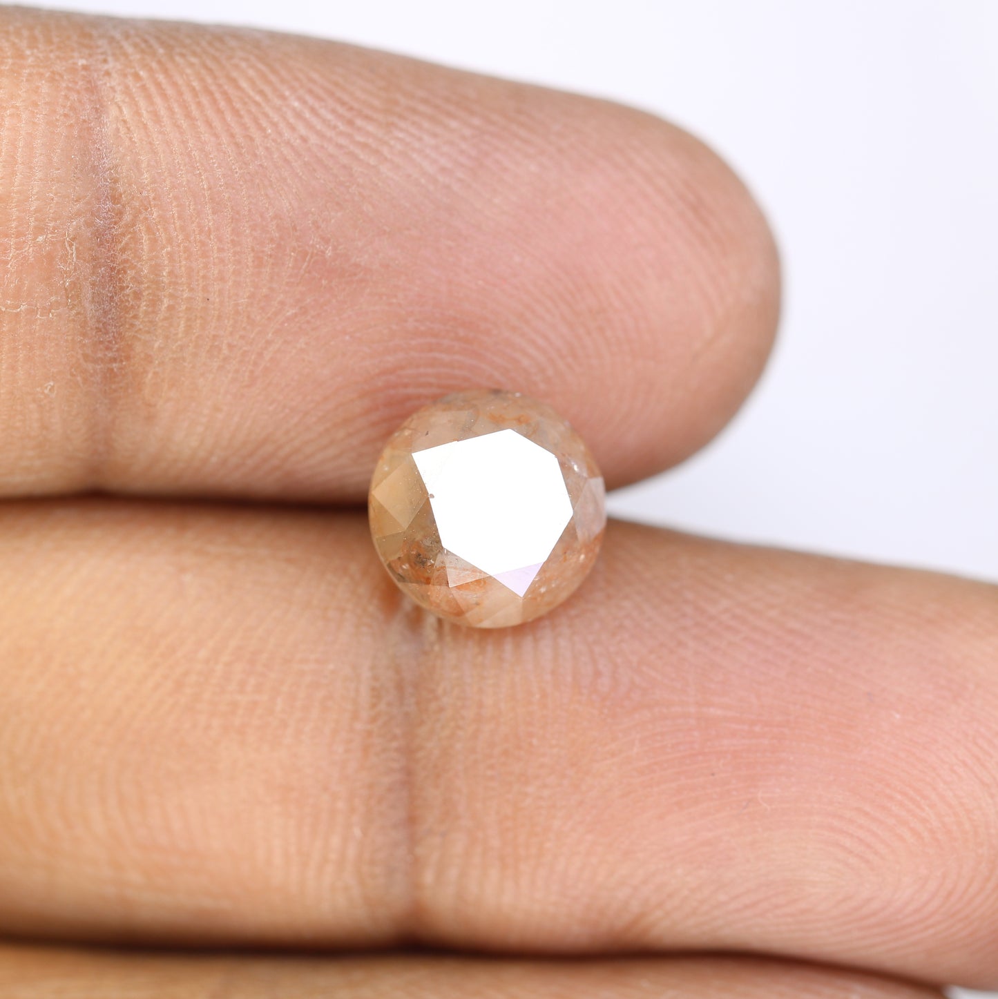 3.90 CT Peach Round Brilliant Cut Natural Diamond For Engagement Ring - JayKrishna Diamond